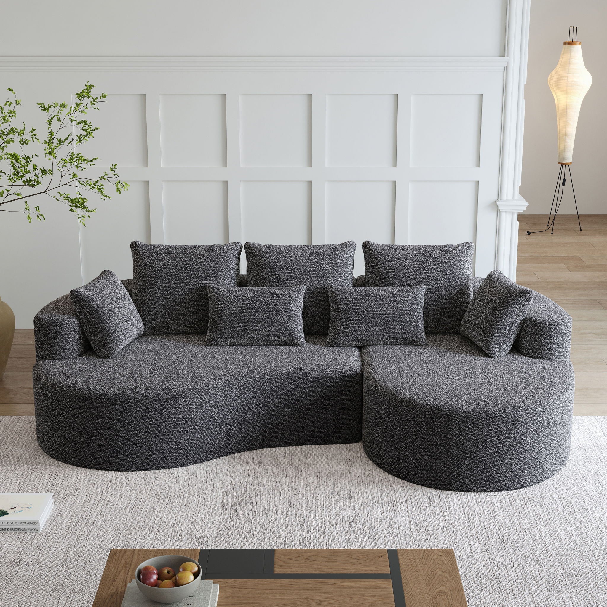 Curved Oversized Sectional Sofa With Extra Deep Seat - Image 12