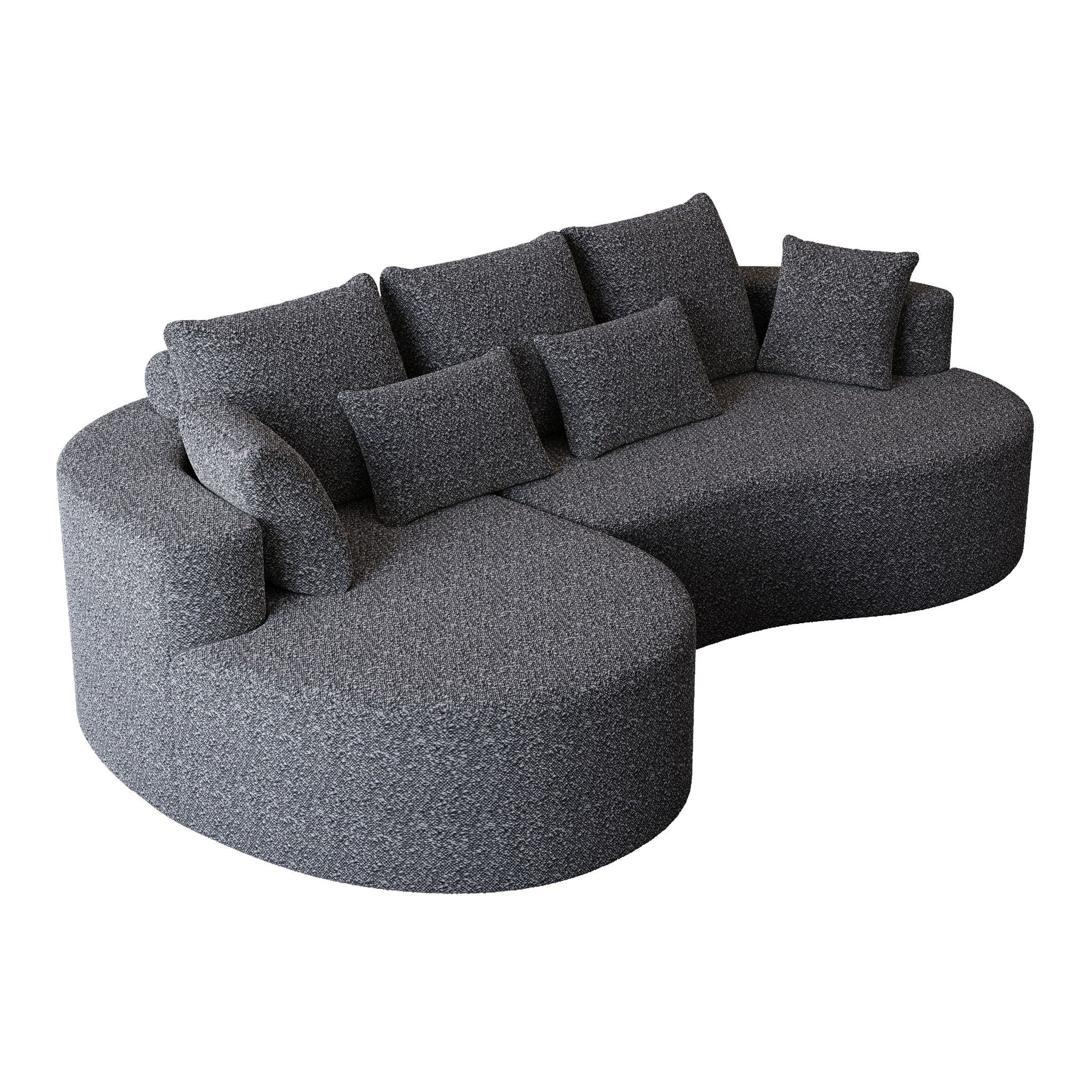 Curved Oversized Sectional Sofa With Extra Deep Seat - Image 20