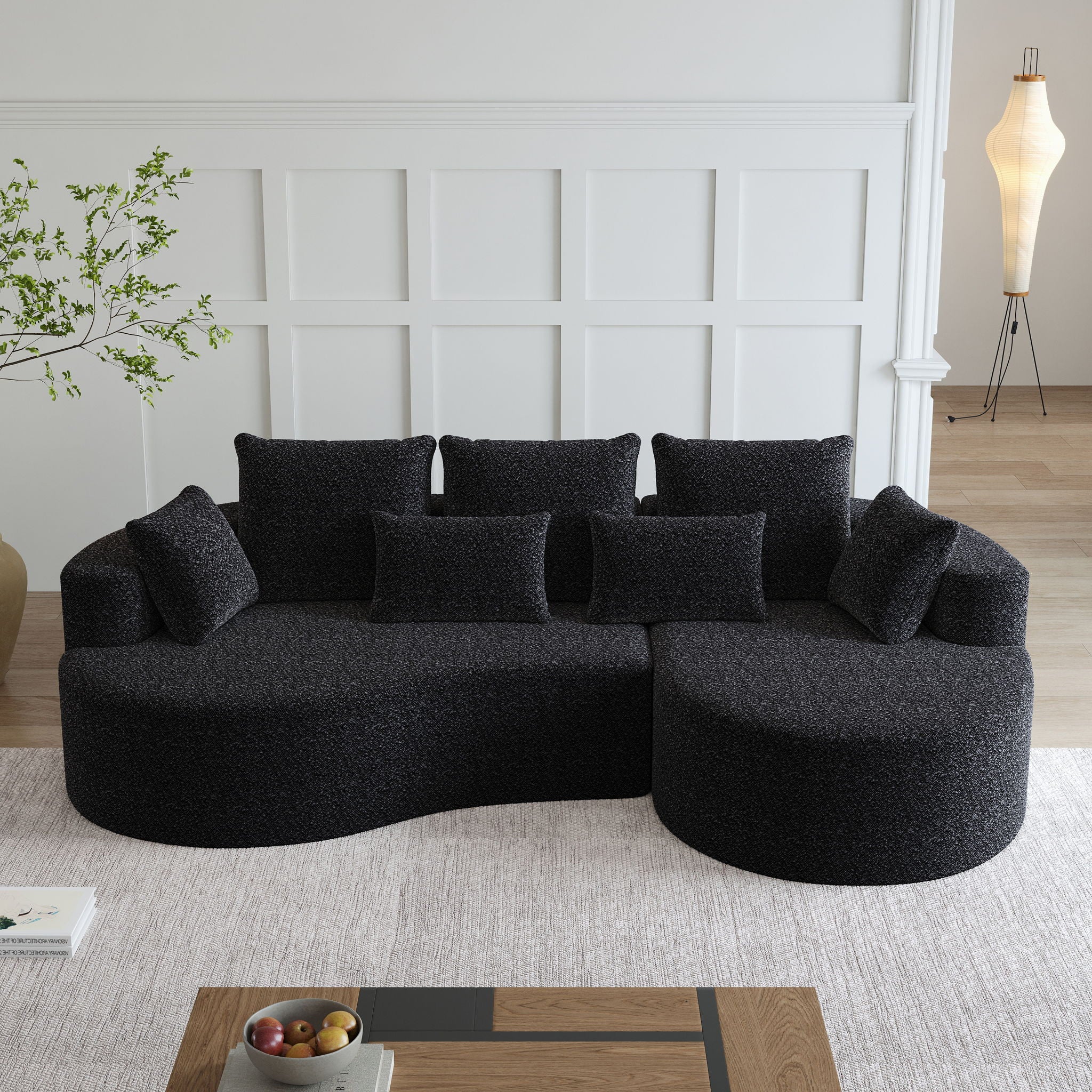 Curved Oversized Sectional Sofa With Extra Deep Seat - Image 21