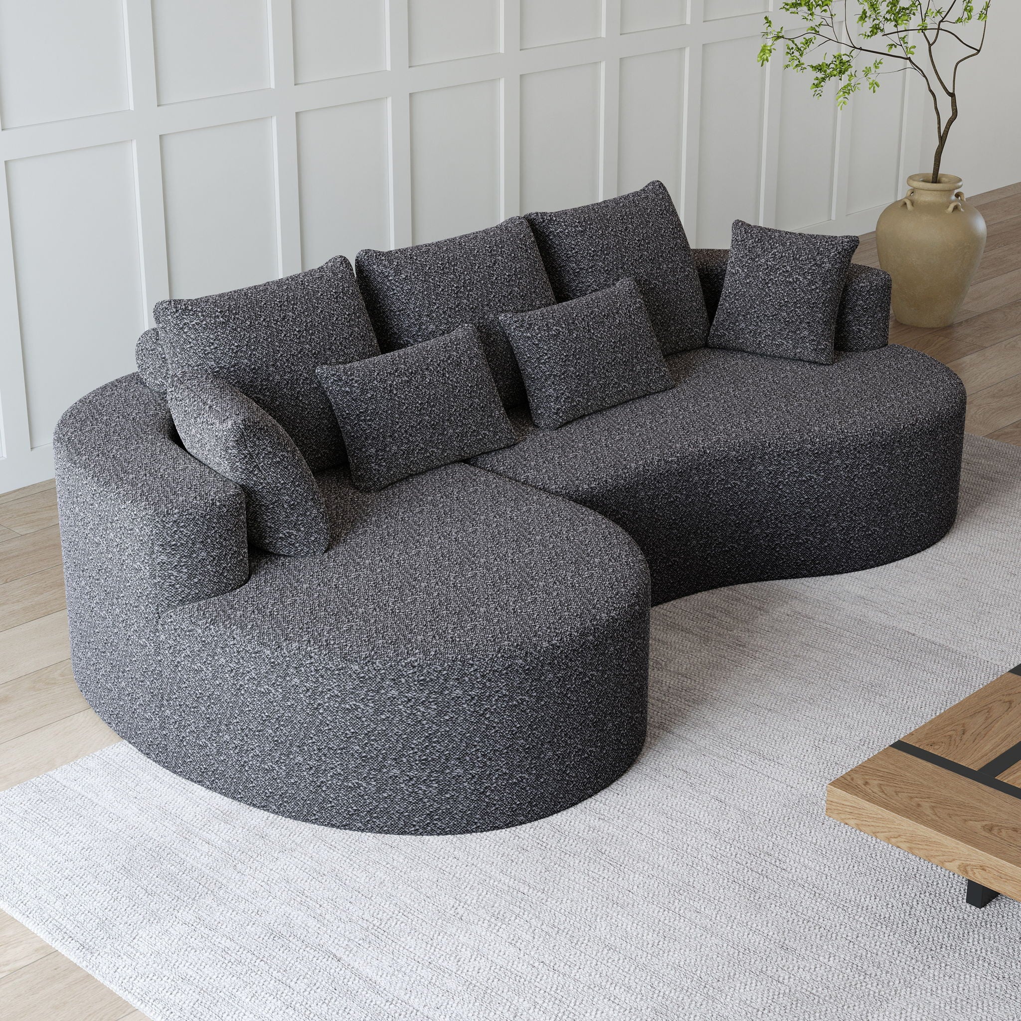 Curved Oversized Sectional Sofa With Extra Deep Seat - Image 24