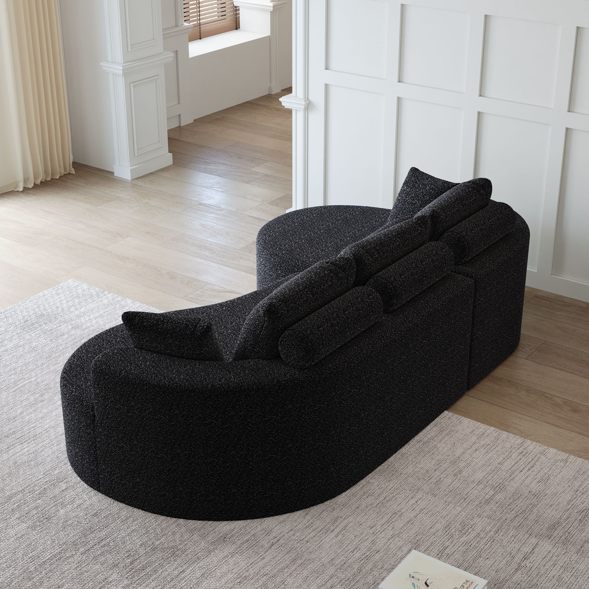 Curved Oversized Sectional Sofa With Extra Deep Seat - Image 26