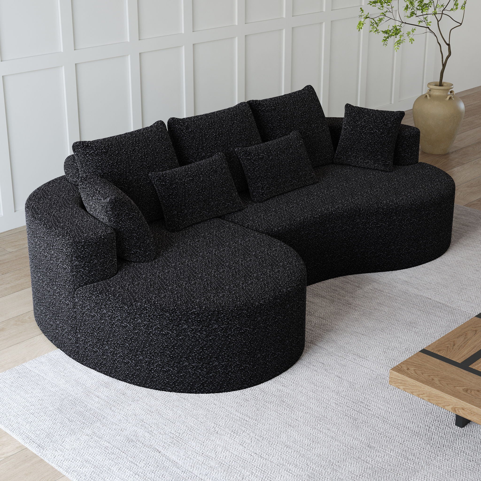 Curved Oversized Sectional Sofa With Extra Deep Seat - Image 34