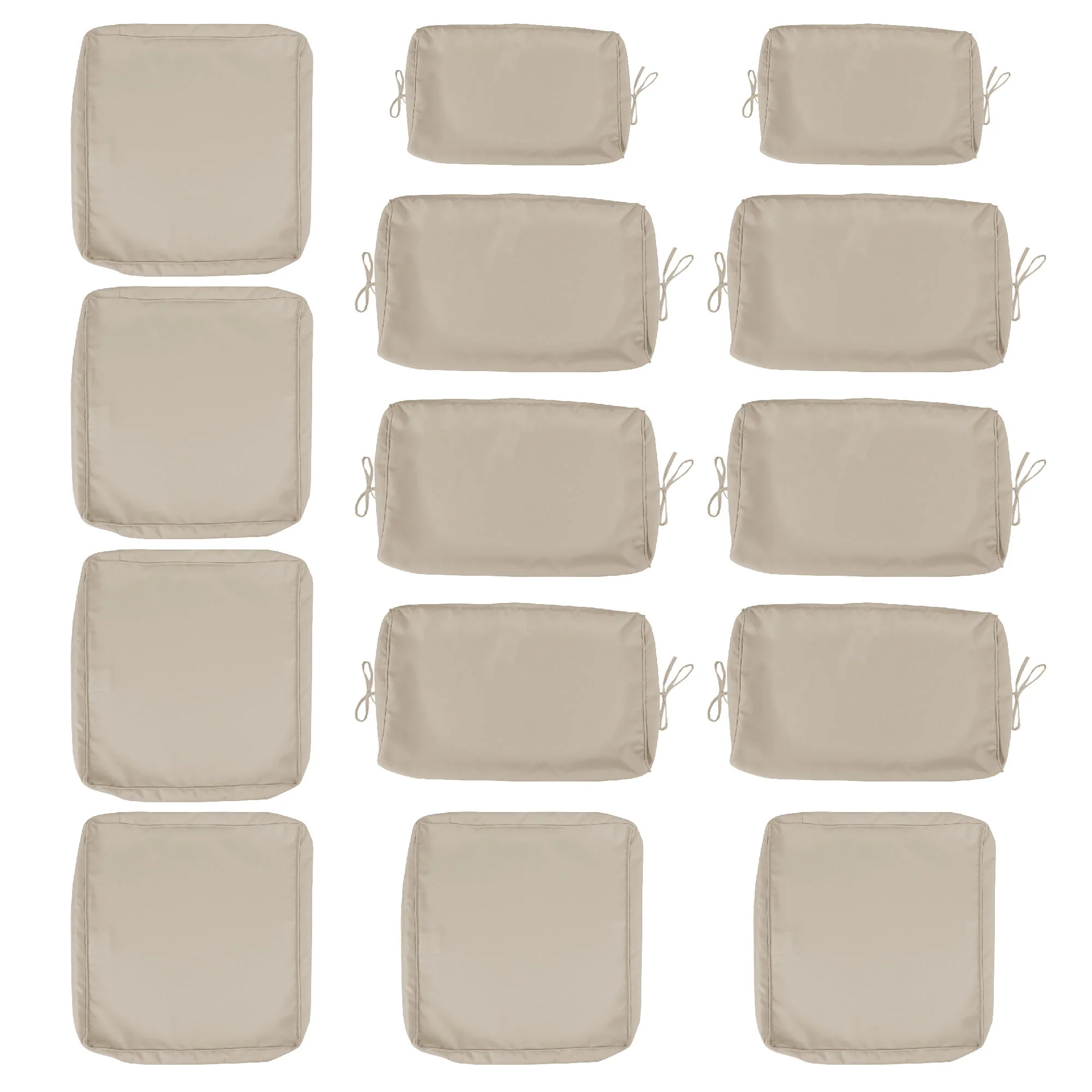 Cushion Covers For 7 Piece Wicker Sectional Sofa, 14 Pack Seat And Back Slipcovers With Zipper - Image 2