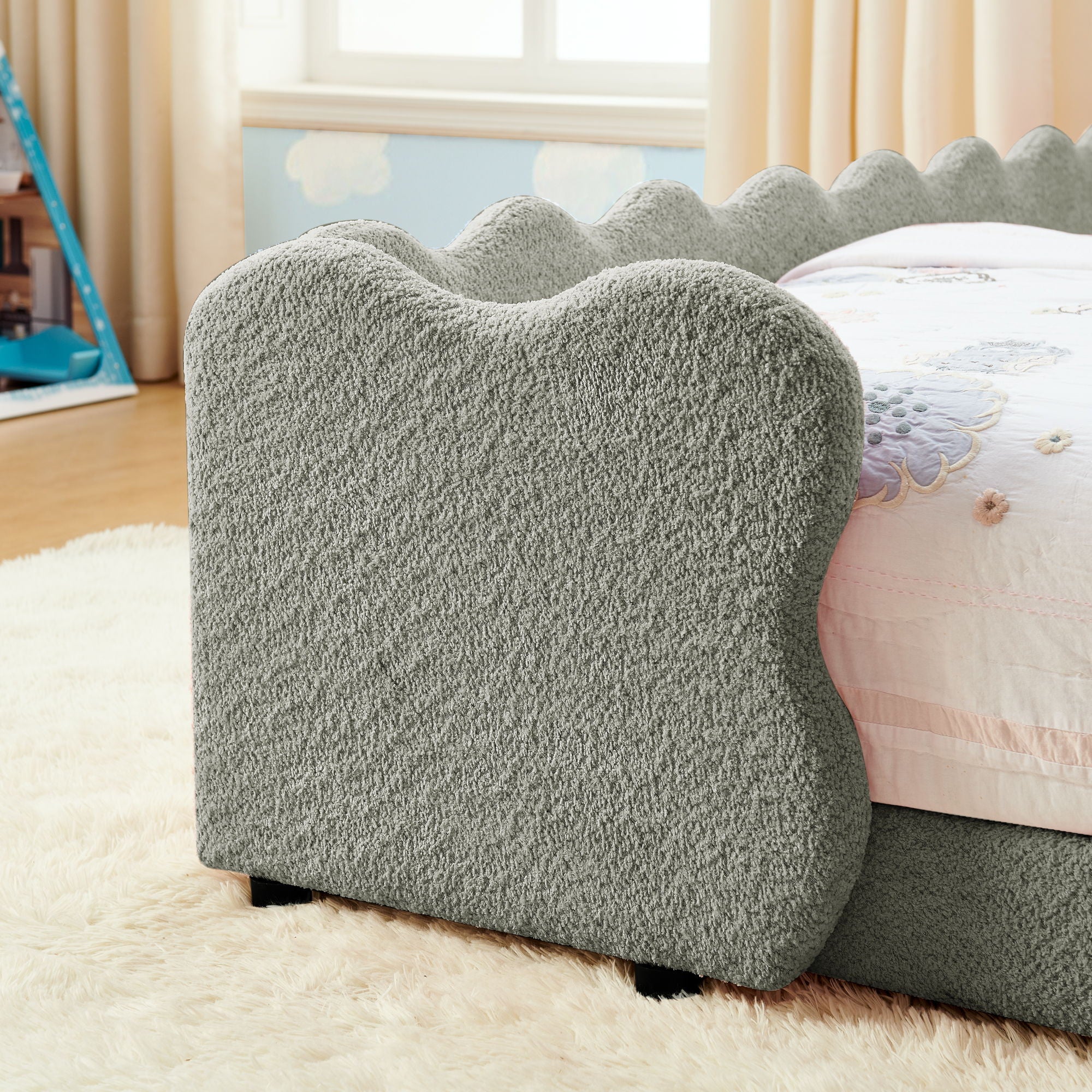 Cute Dinosaur Shaped Bed With Safety Guardrail, Toddler Frame - Image 37