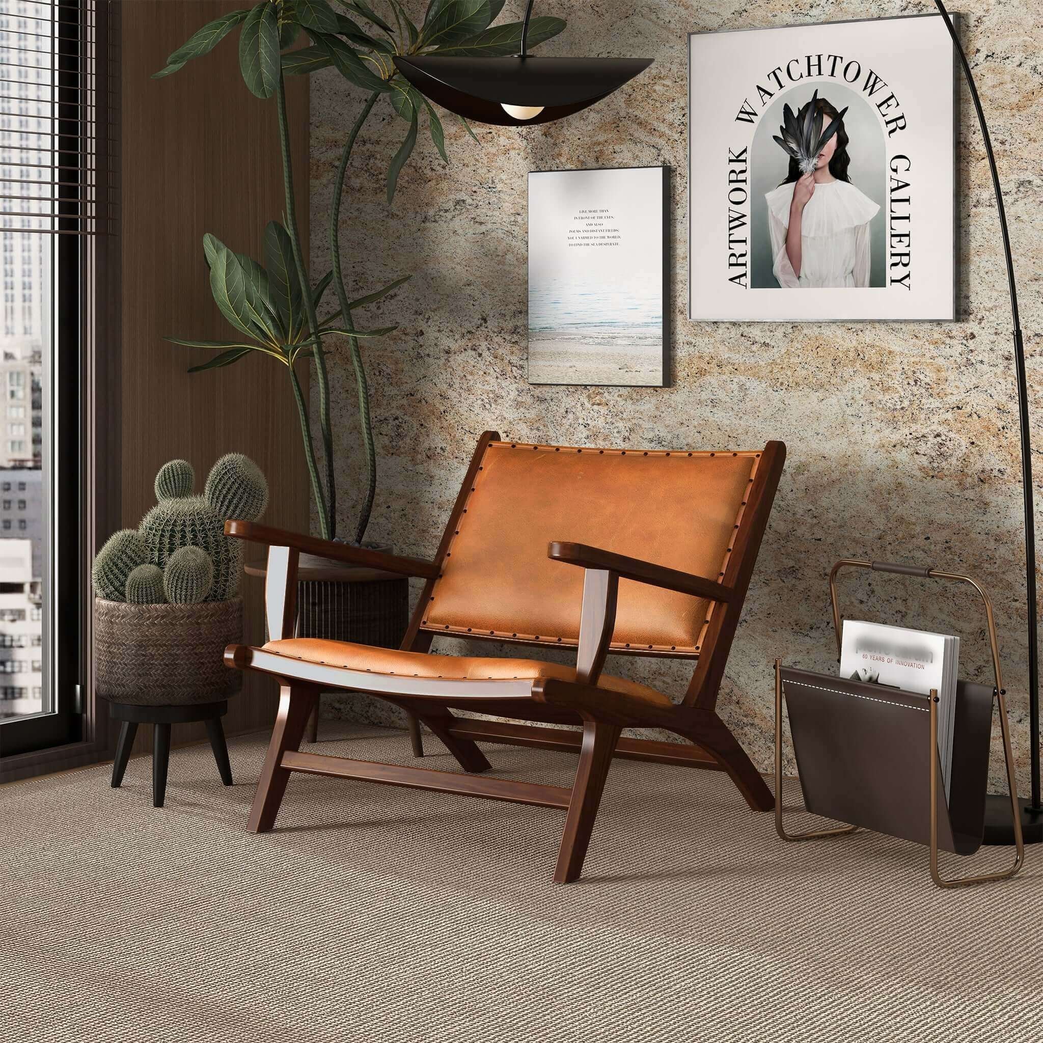 Daniel - Arm Chair - Brown / Tan - Image 8