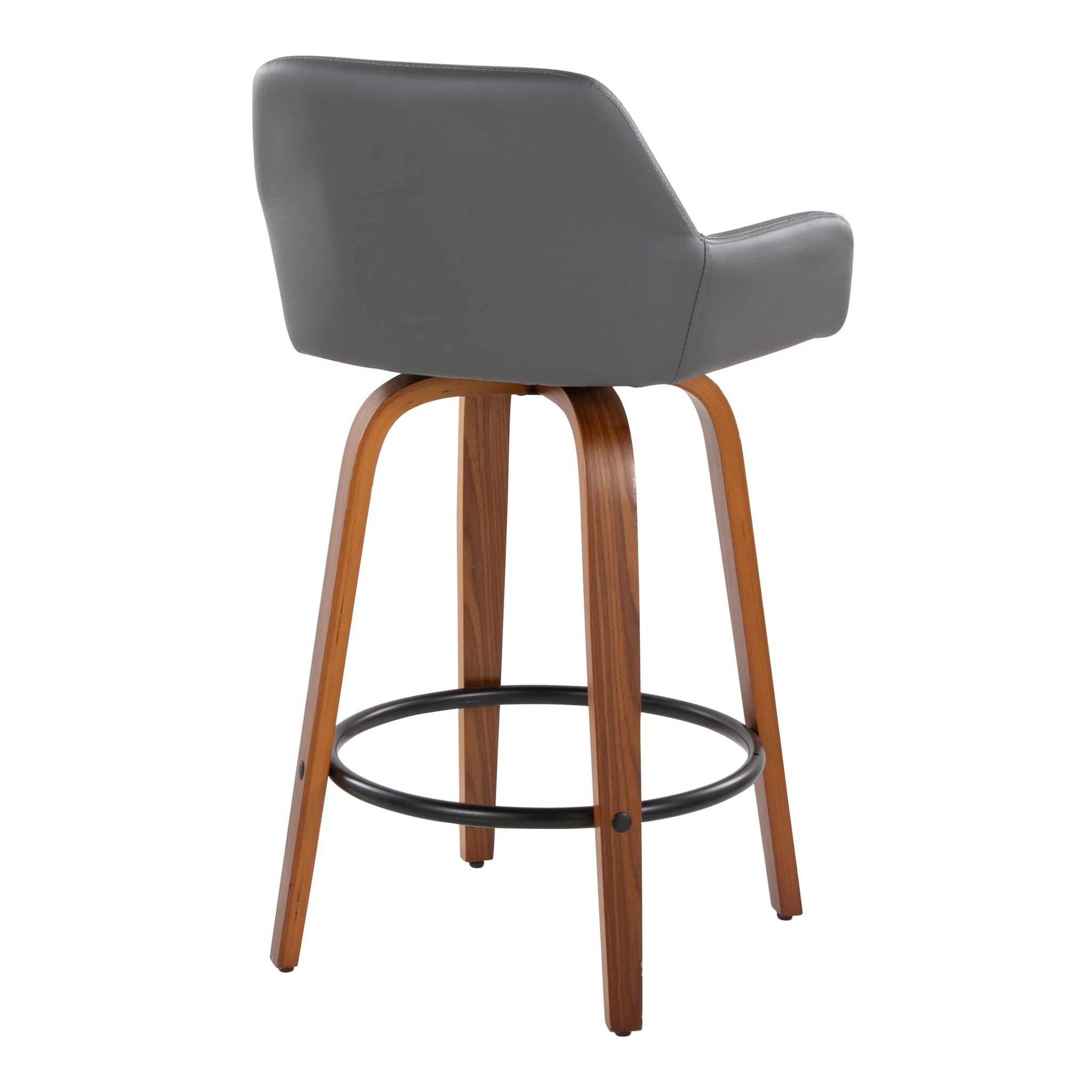 Daniella - Contemporary Fixed Height Counter Stool With Swivel With Round Footrest (Set of 2) - Image 24