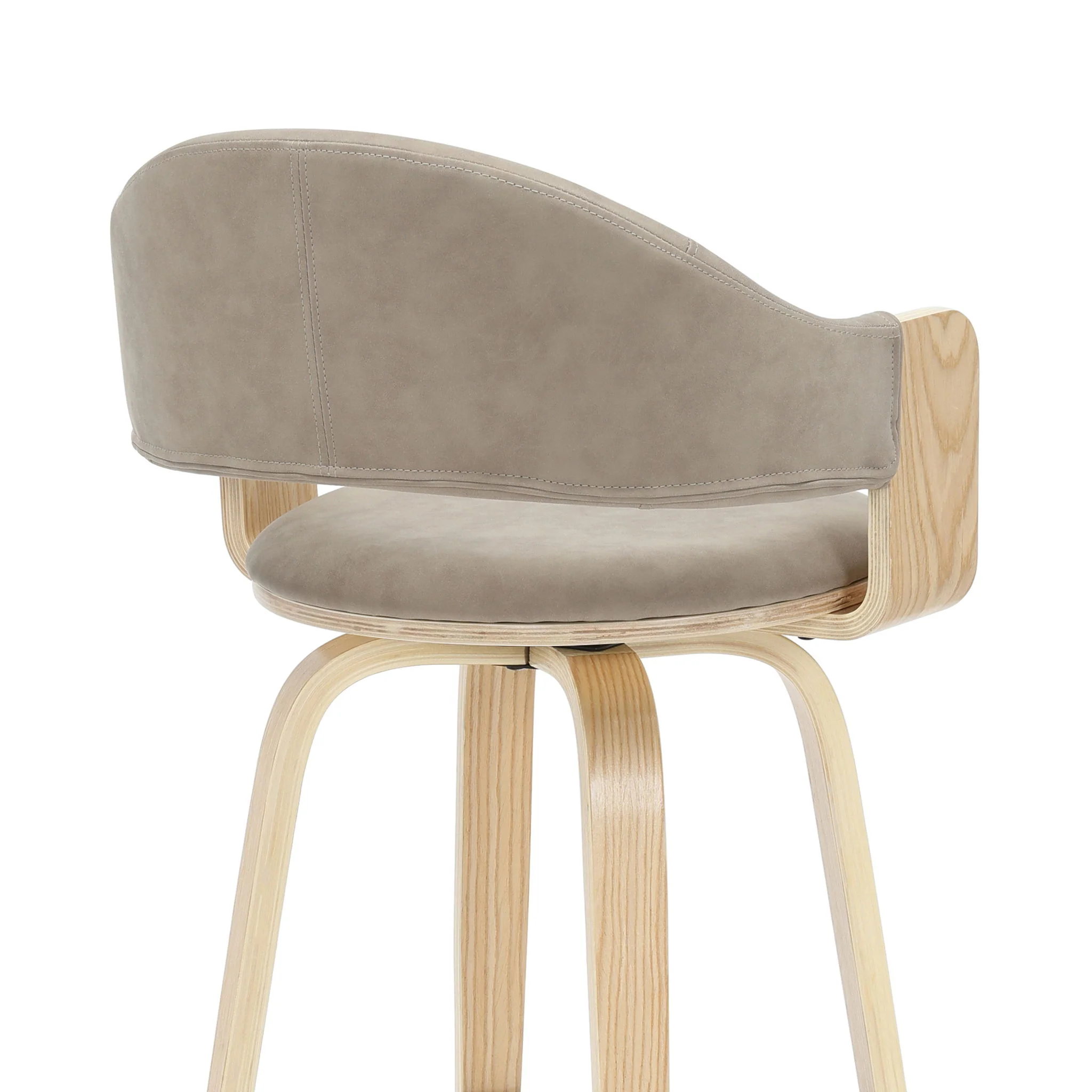 Daxton - Swivel Counter Height Round Back Wood Bar Stool With Faux Leather Seat - Image 111