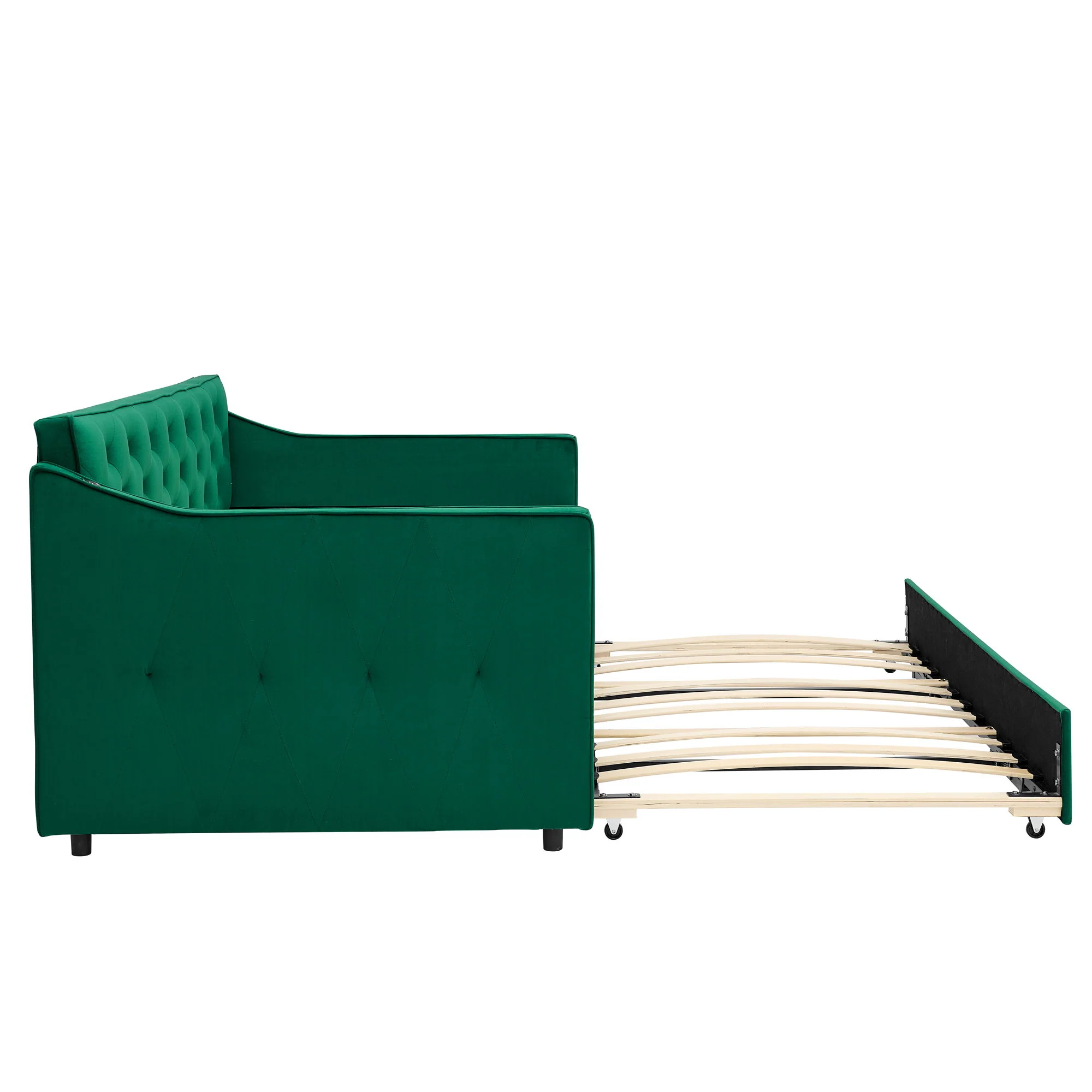 Daybed With Pop Up Trundle And USB Charging Armrest - Image 7