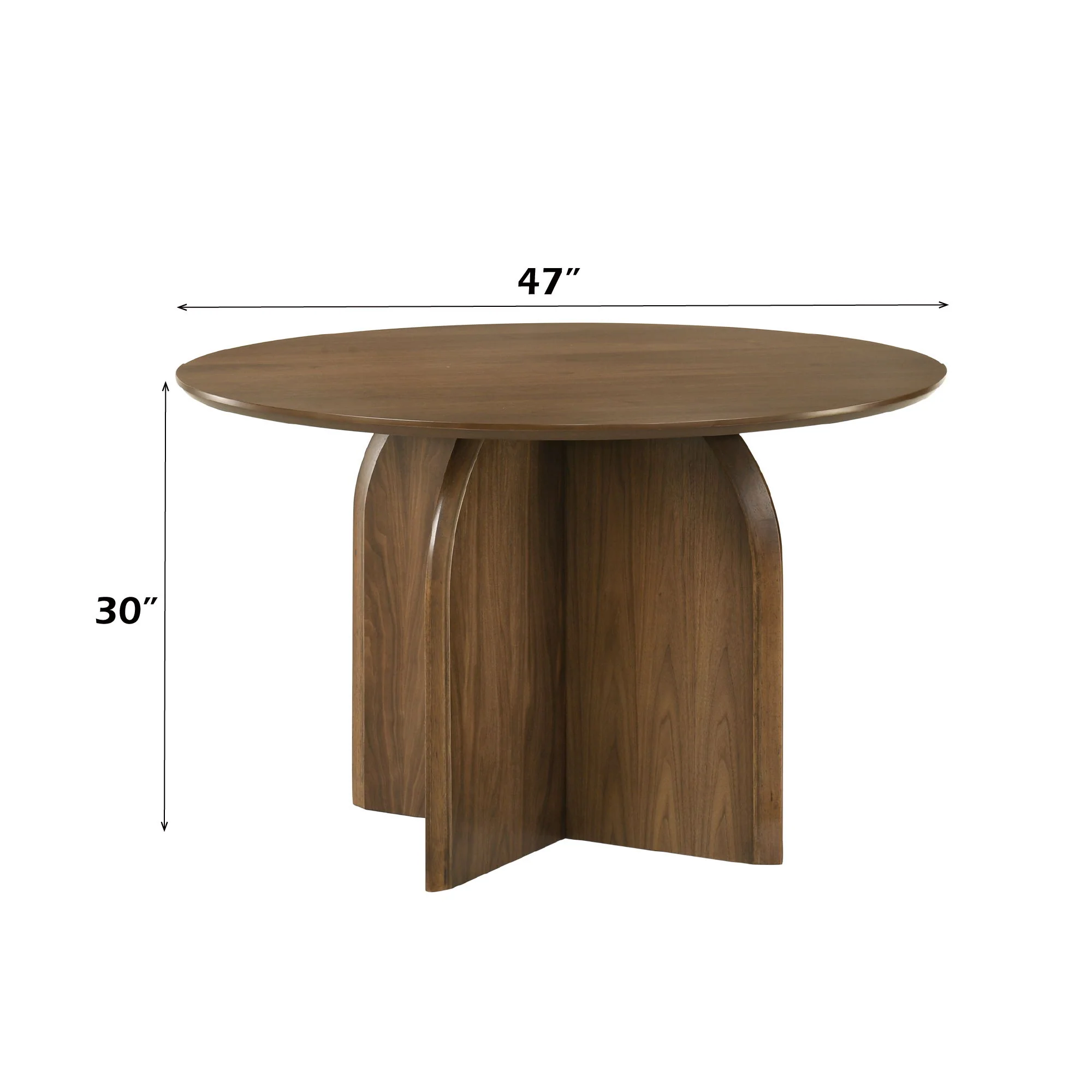 Delmon - Round Dining Table - Dark Walnut - Image 5
