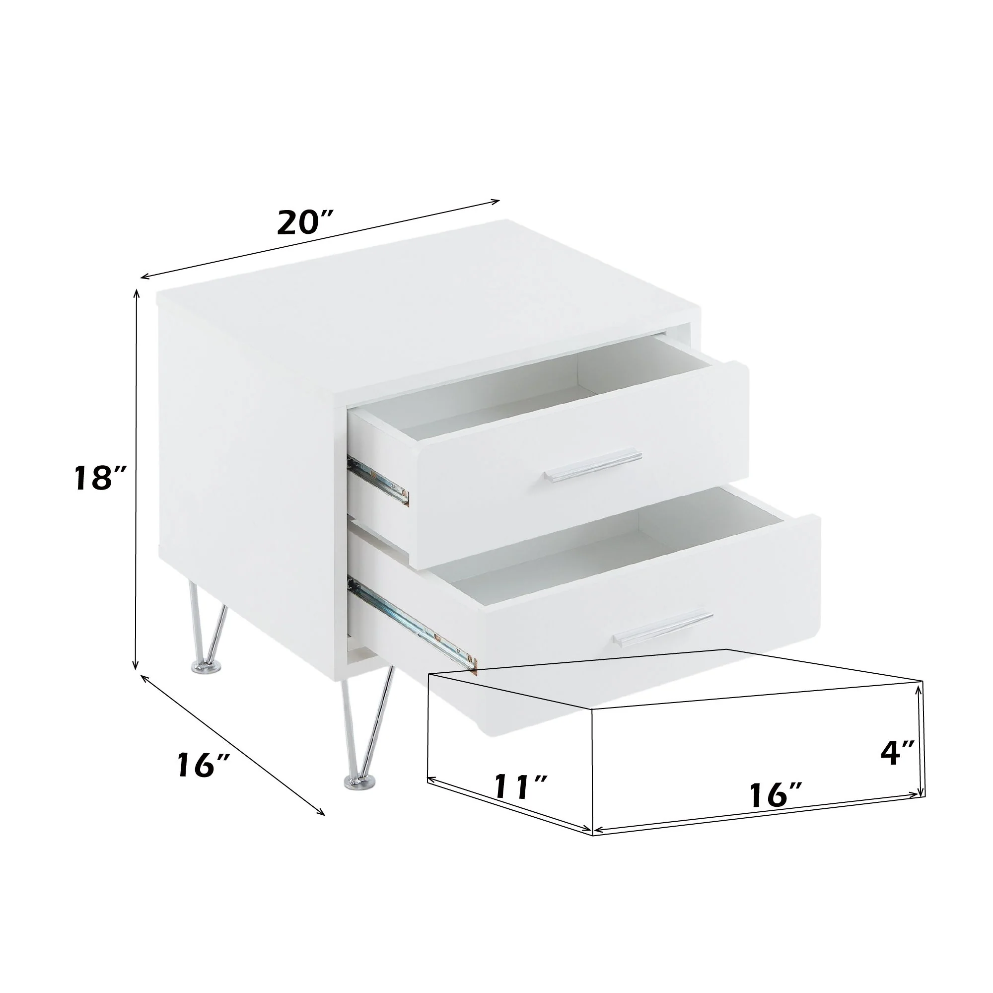 Deoss - Accent Table - White - Image 2