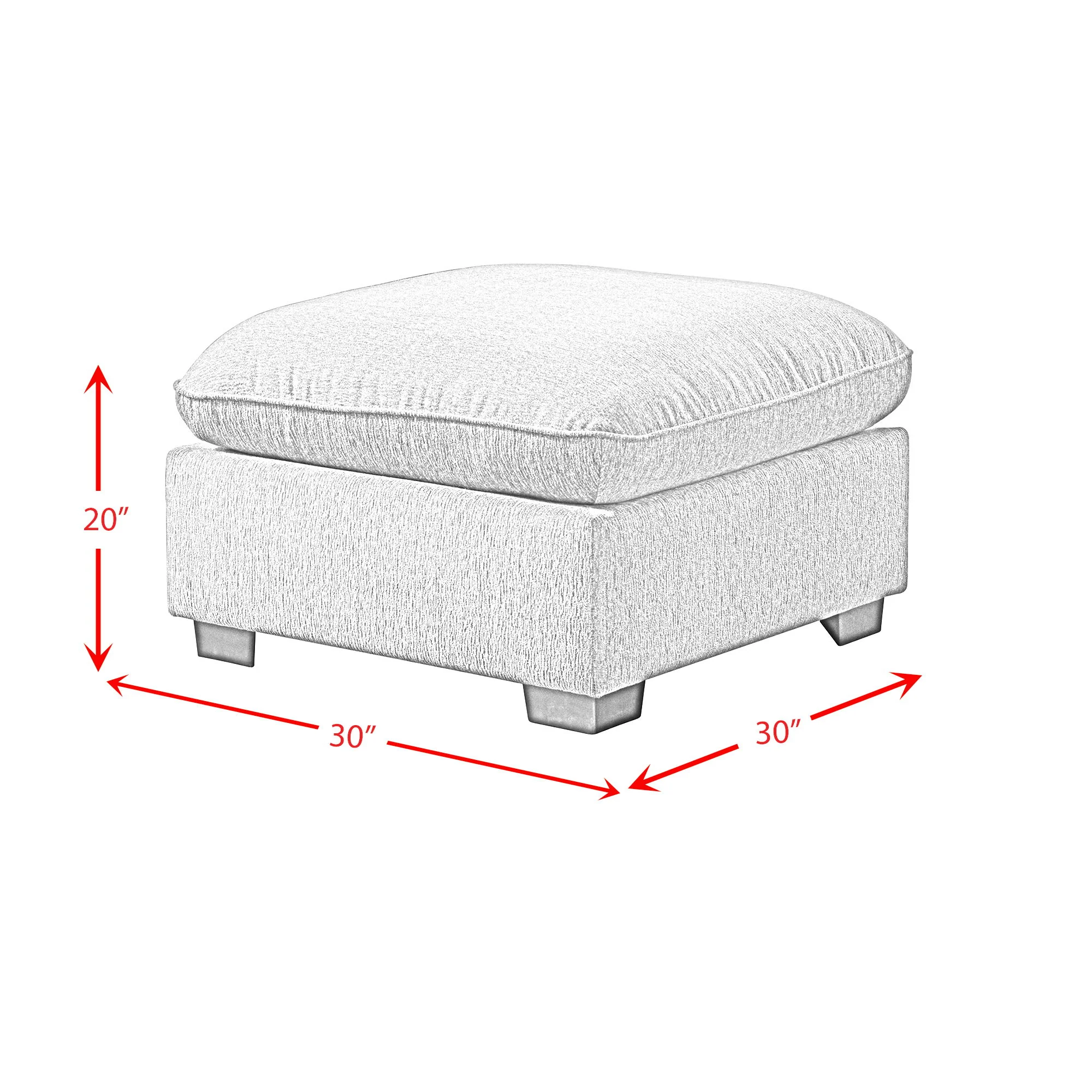 Deville - Modular Ottoman - Nova Gray - Image 5