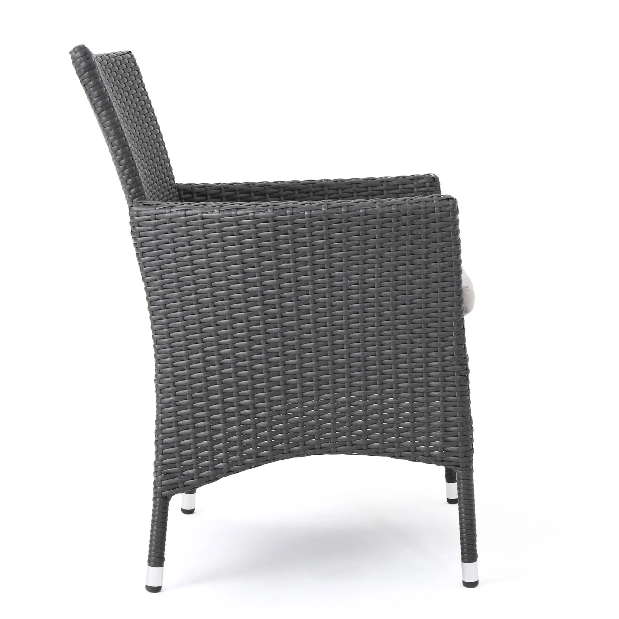 Dimensional Outdoor Dining Chair With Cushion Seat And Iron Frame (Set of 2) - Image 7