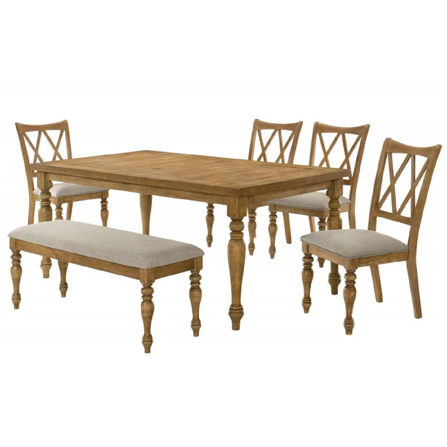 Dining Bench With Cushion - Brown - Image 2