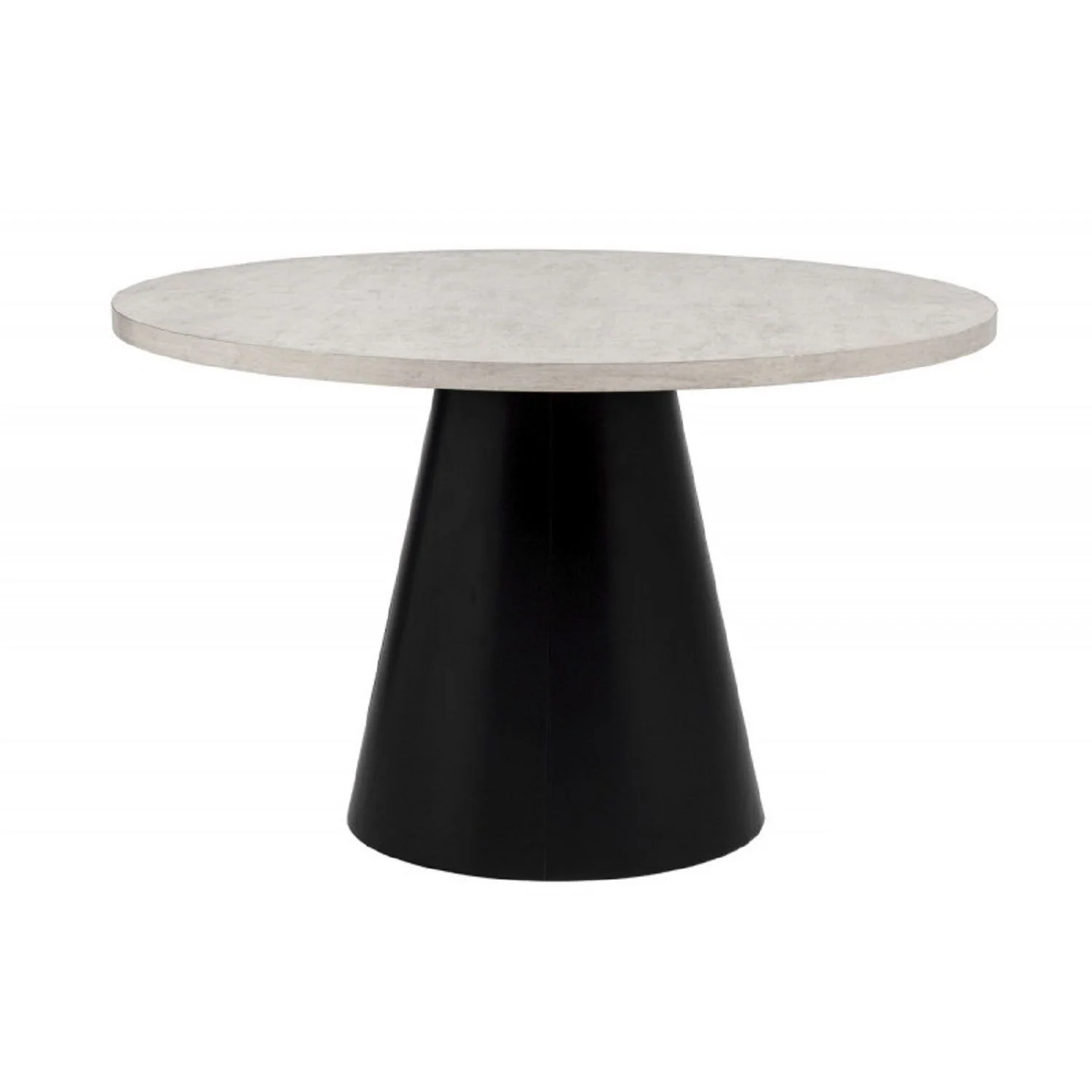 Dining Set With Round Table And 4 Upholstered Chairs - Black / Gray - Image 4