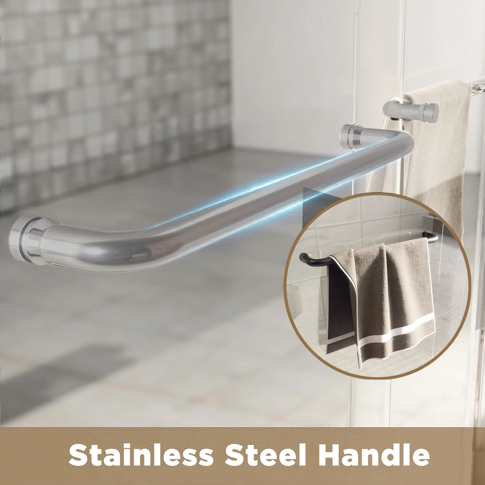 Double Sliding Shower Door With Explosion Proof Film - Image 31