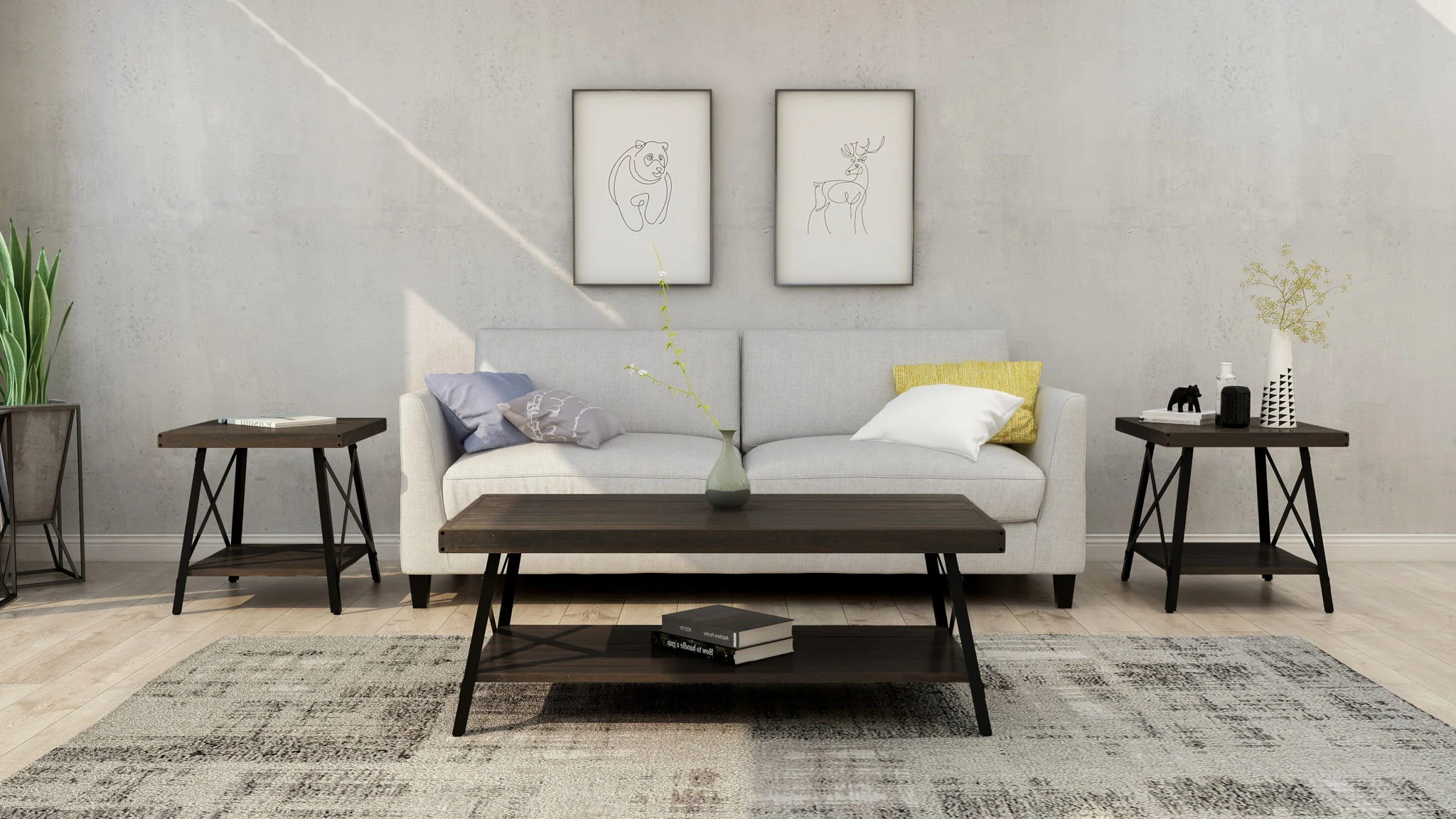 Modern Rustic Style Coffee Table - Image 2