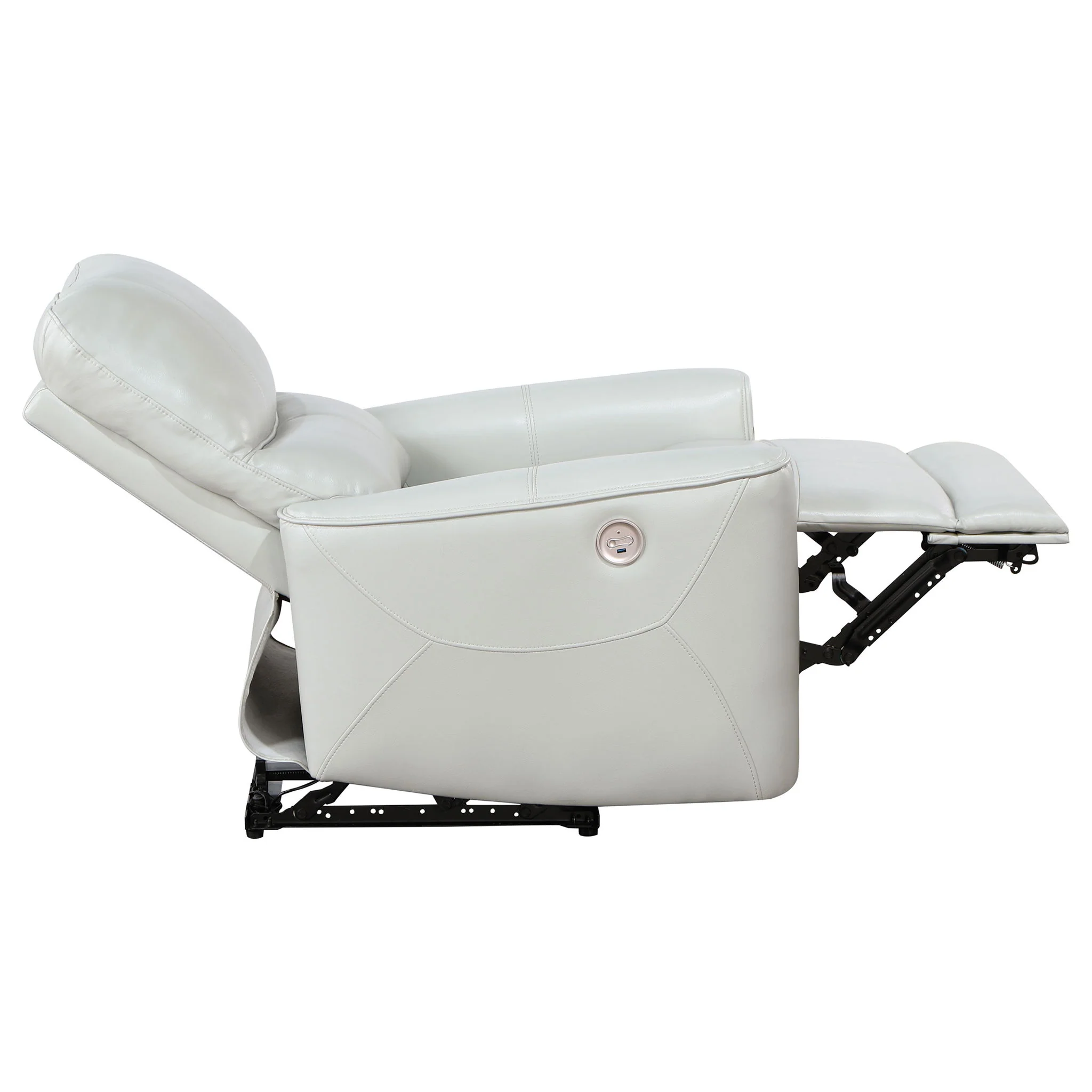 Dove Upholstered Power Recliner Chair With Smooth Power Recline And USB Charging - Gray - Image 7