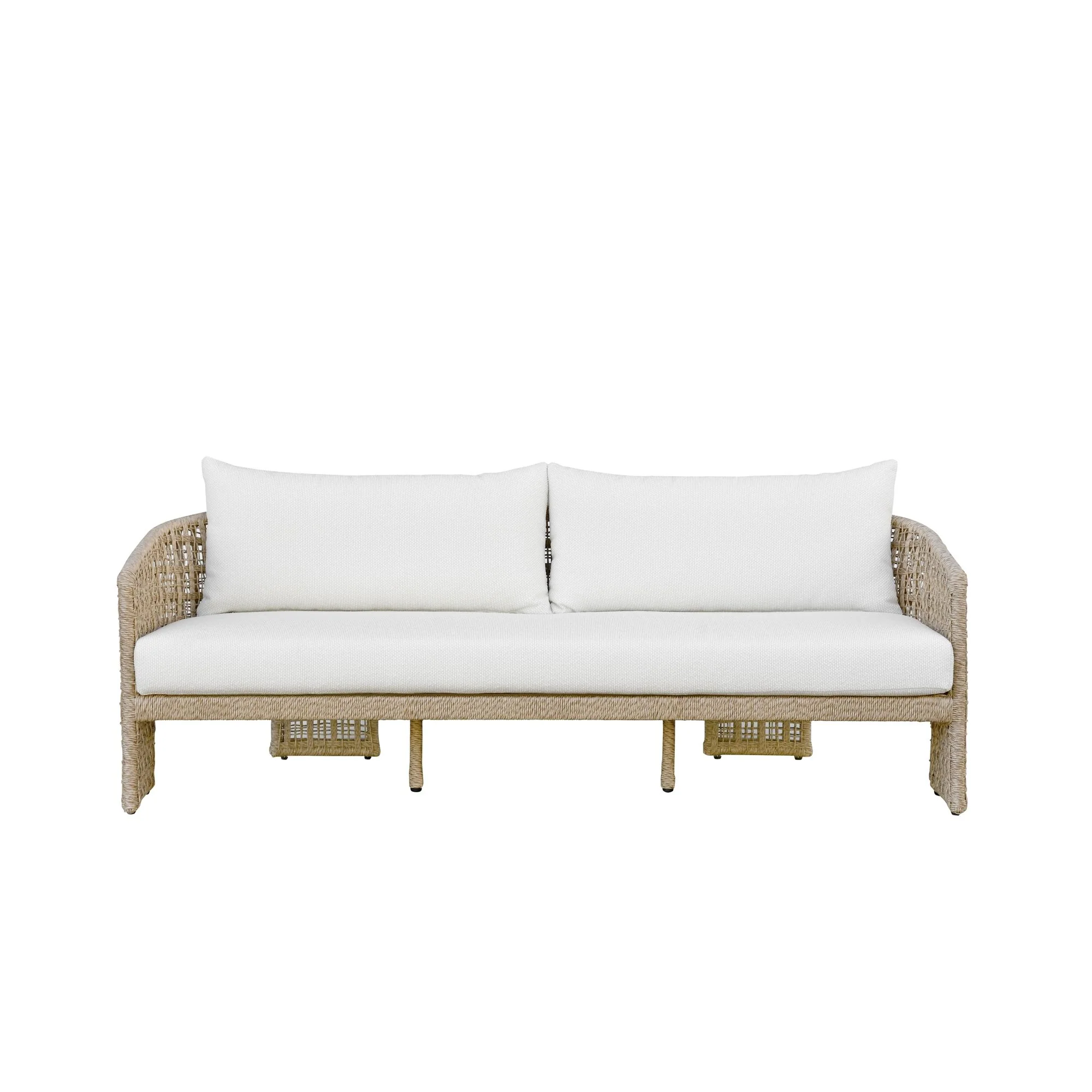Driftbay - Powder Coated Metal Outdoor Conversation Set With Cushions - Image 11