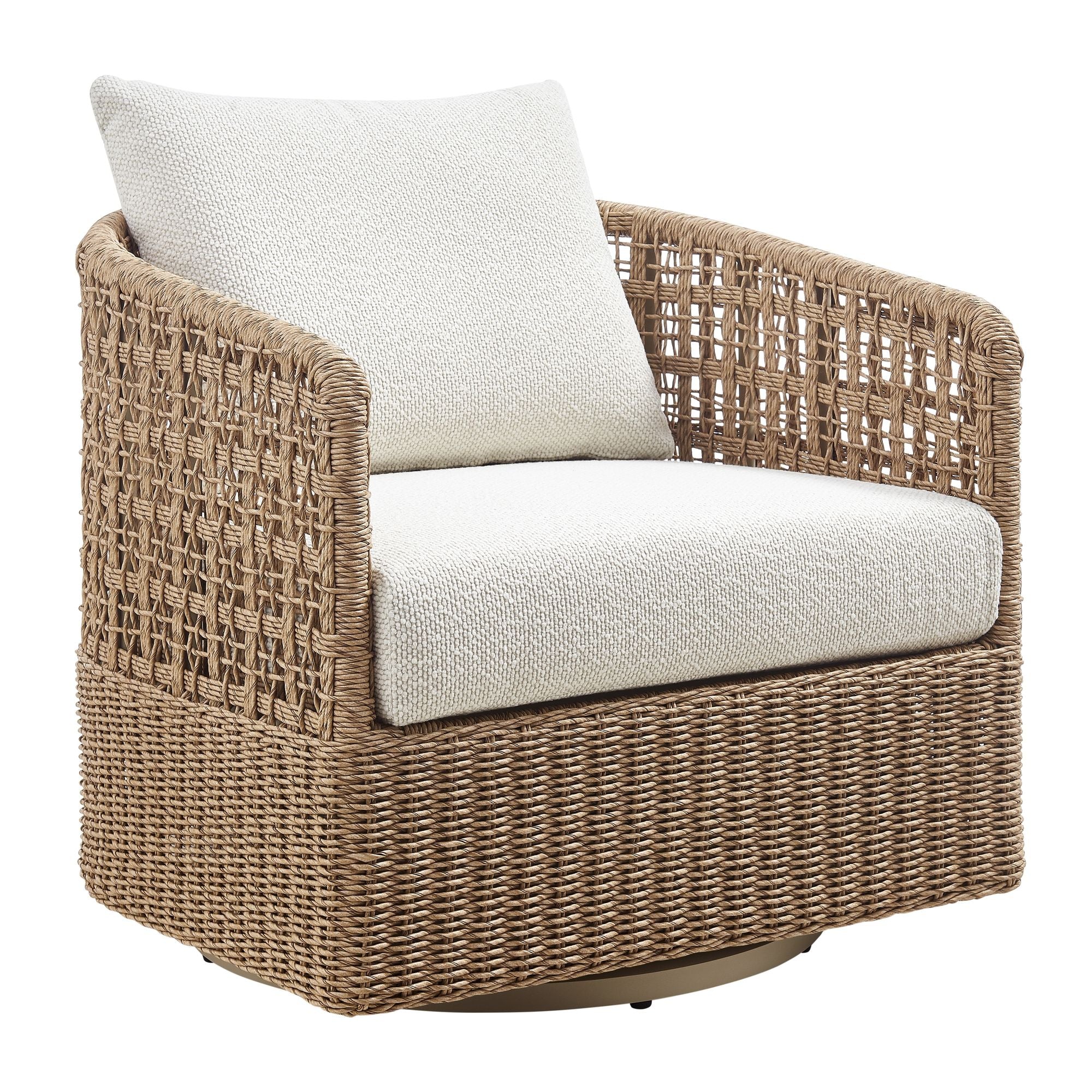 Driftbay - Powder Coated Metal Outdoor Conversation Set With Cushions - Image 12