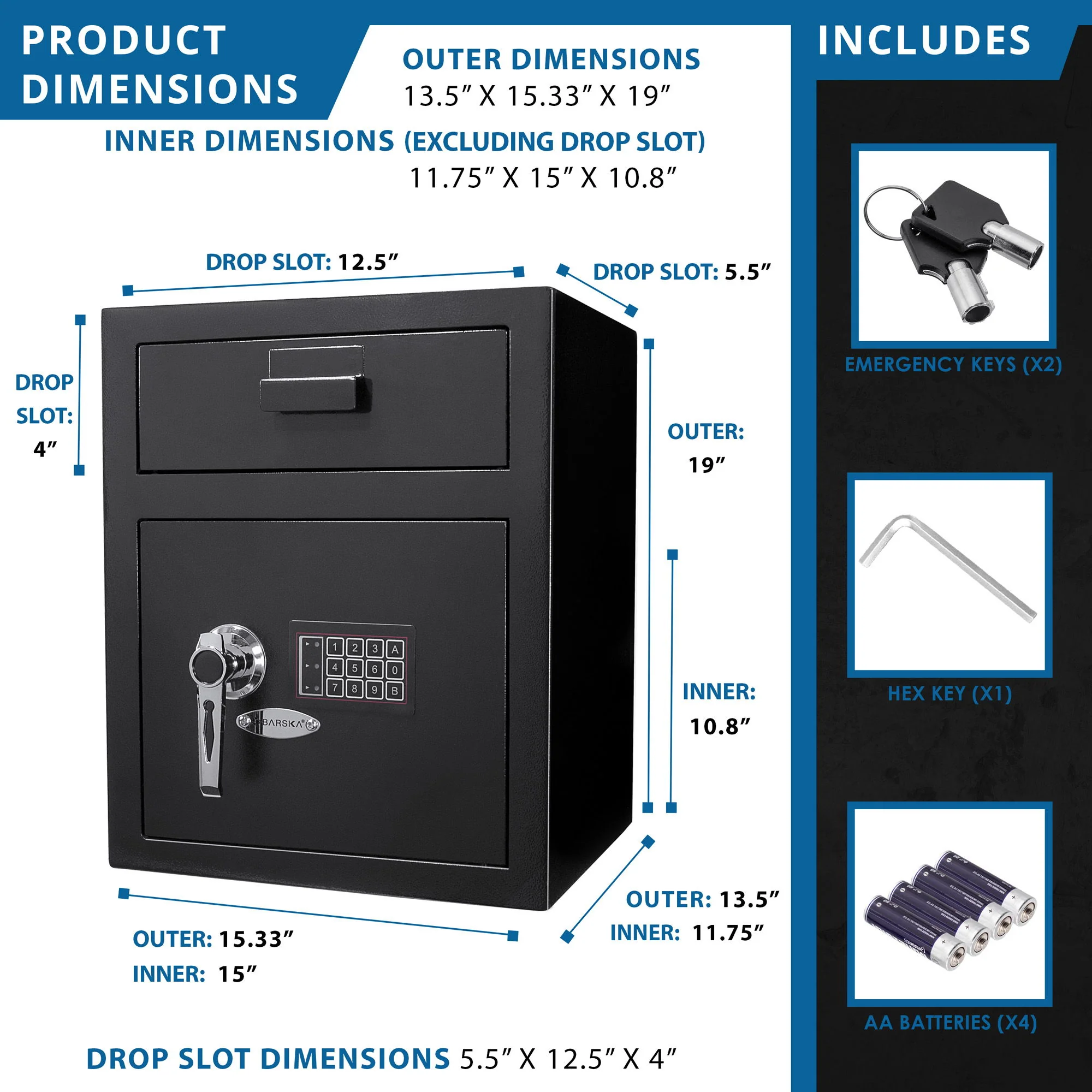 Durable Keypad Depository Safe - Image 11