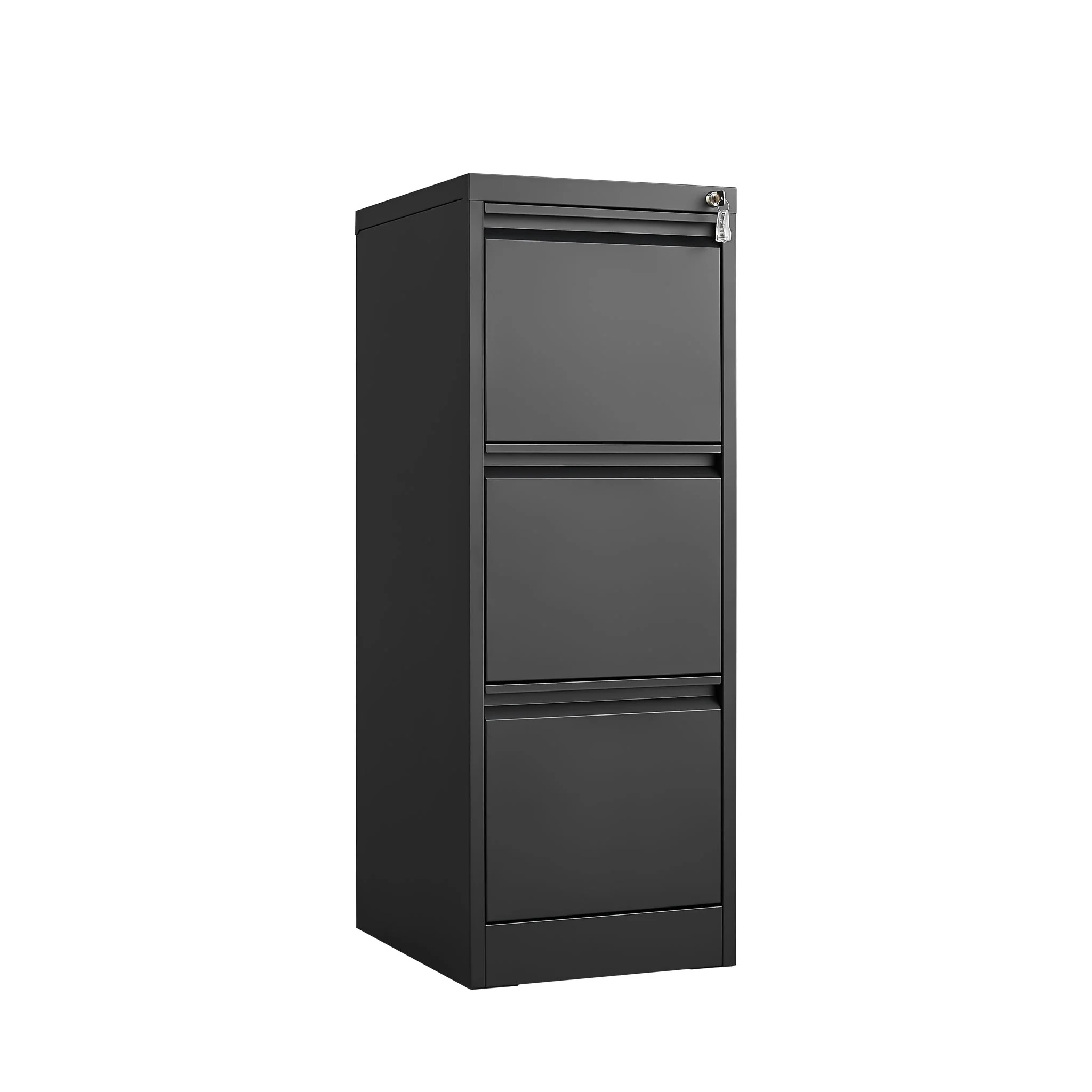 Durable Metal 3 Drawer File Cabinet With Lock For Office Storage - Image 25