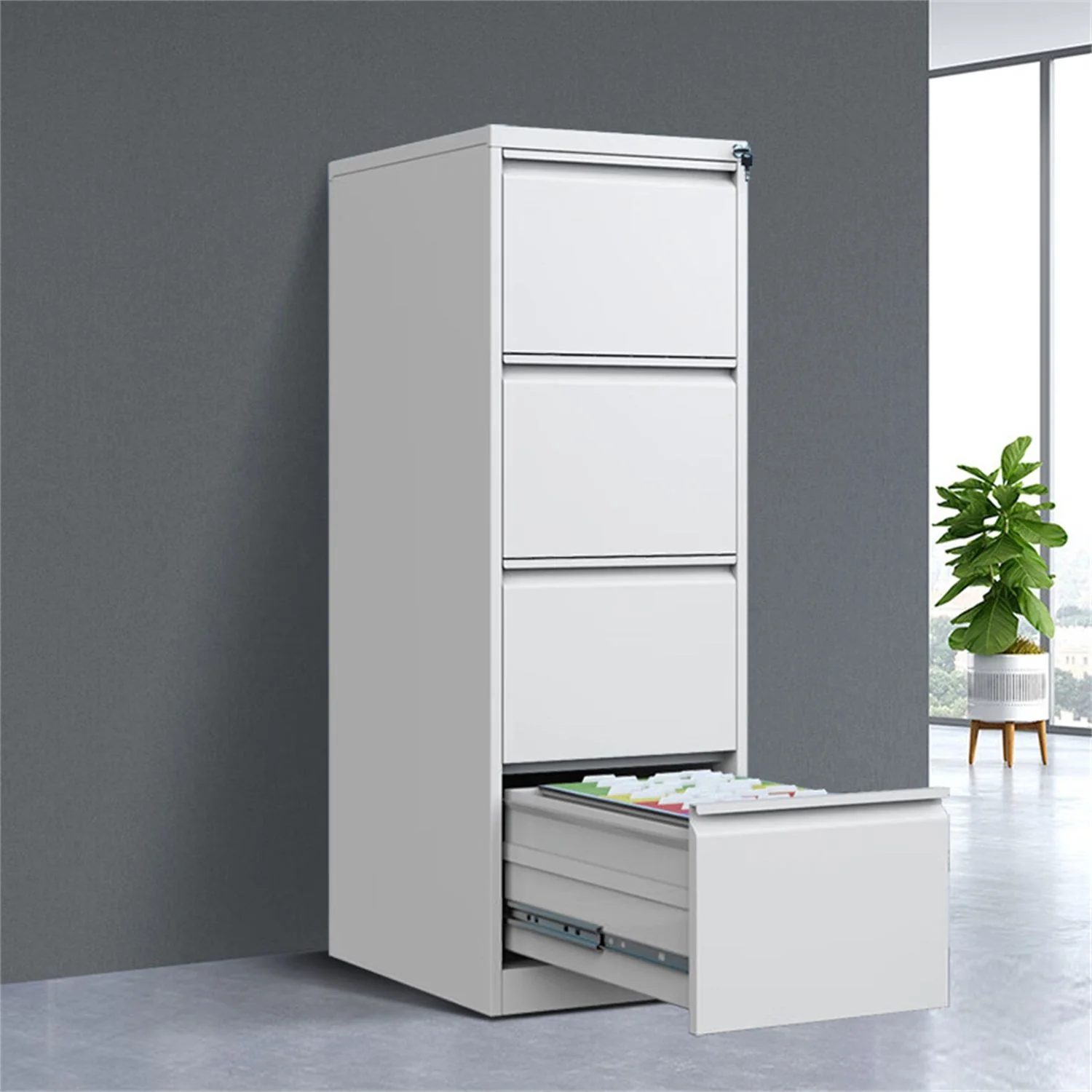 Durable Metal 3 Drawer File Cabinet With Lock For Office Storage - Image 26