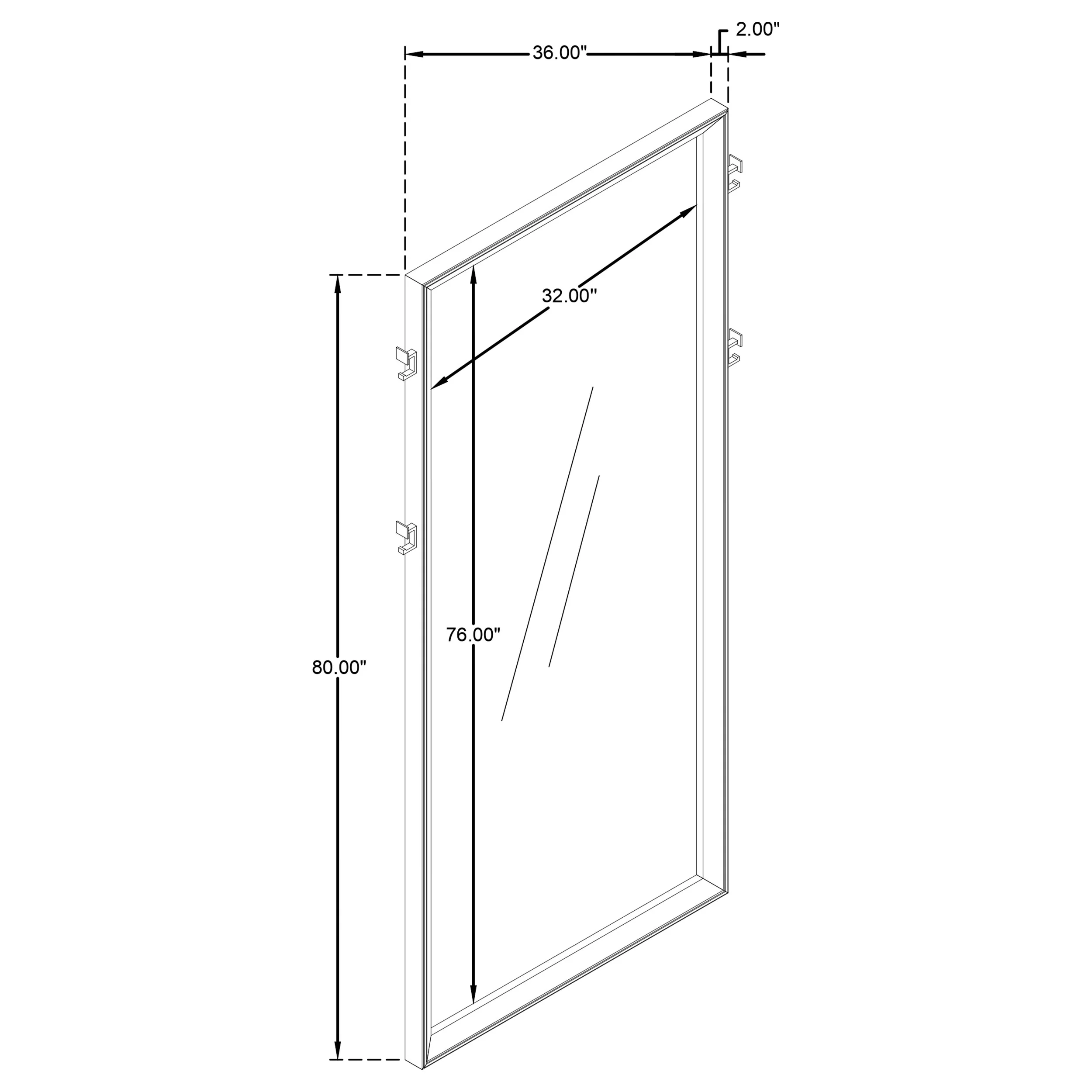 Durango 80-Inch Standing Floor Mirror in Washed Oak - Image 6