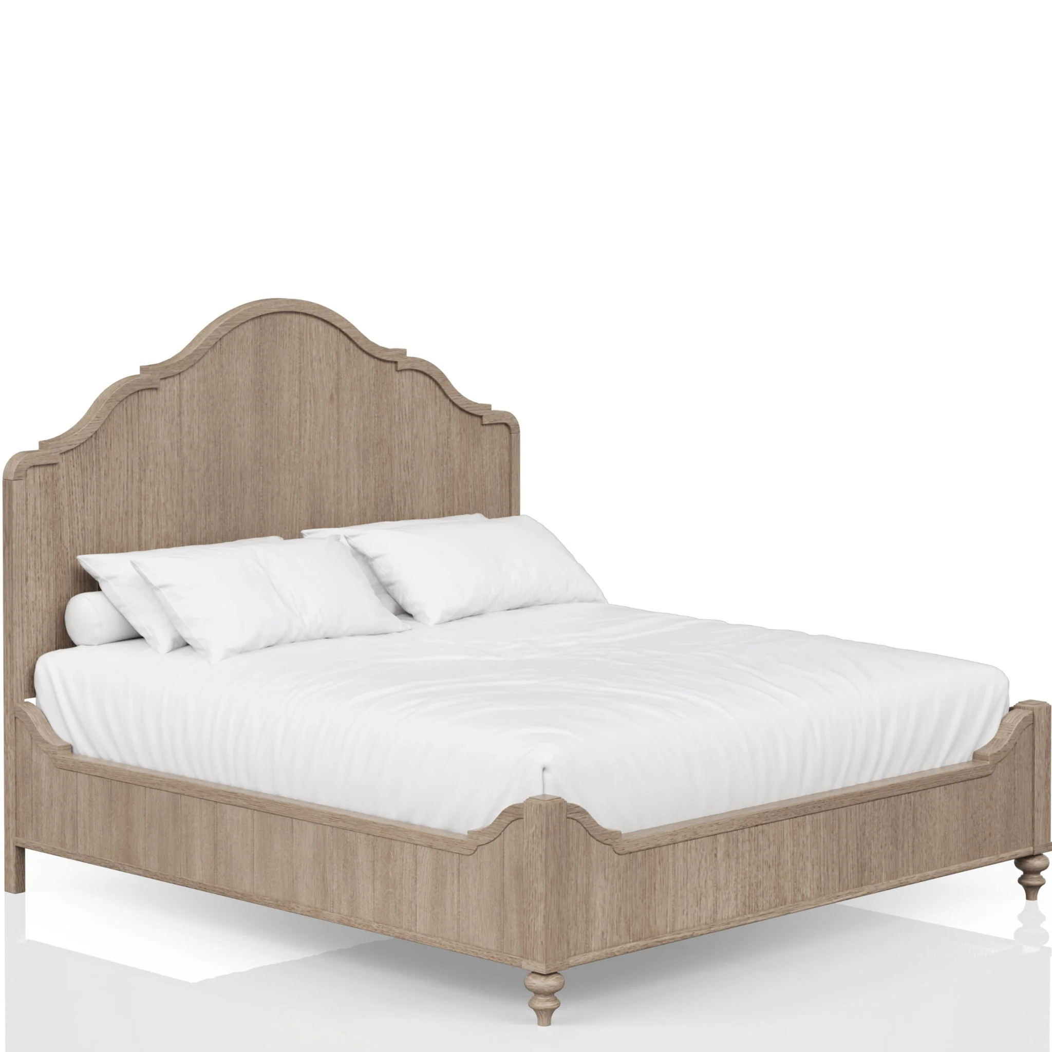 Elegant Design Panel Bed With Transitional Casual Design - Image 3