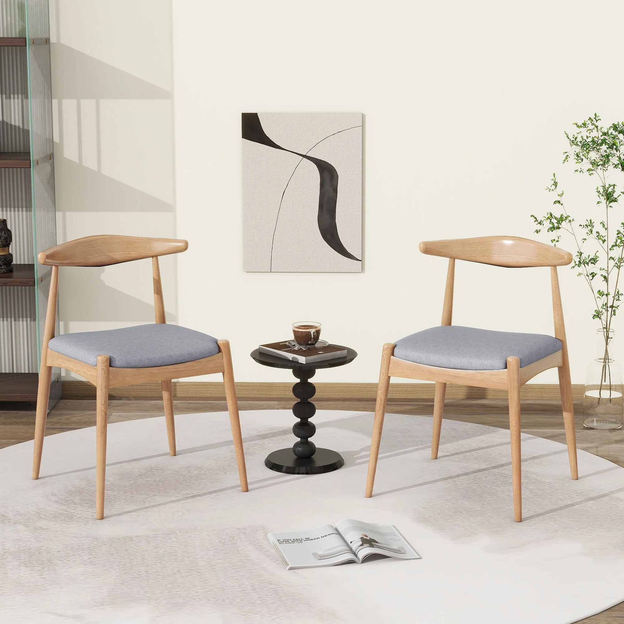 Elegant Dining Chairs With Ergonomic Backrest & Comfort Cushions (Set of 2) - Image 13