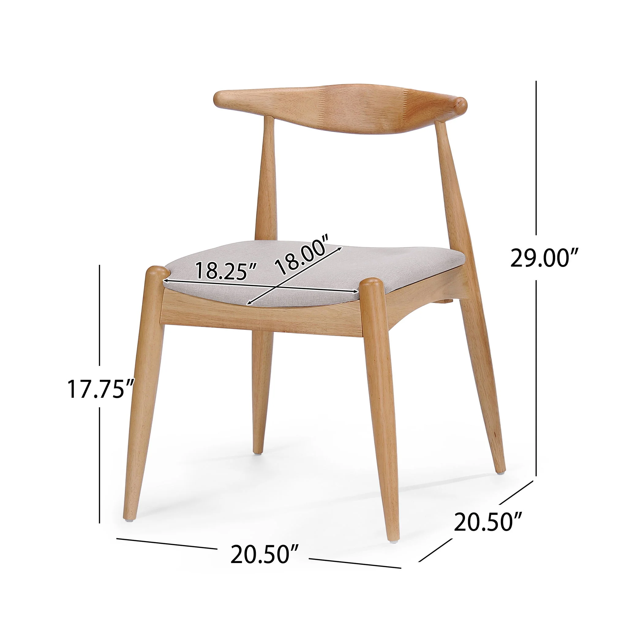 Elegant Dining Chairs With Ergonomic Backrest & Comfort Cushions (Set of 2) - Image 5