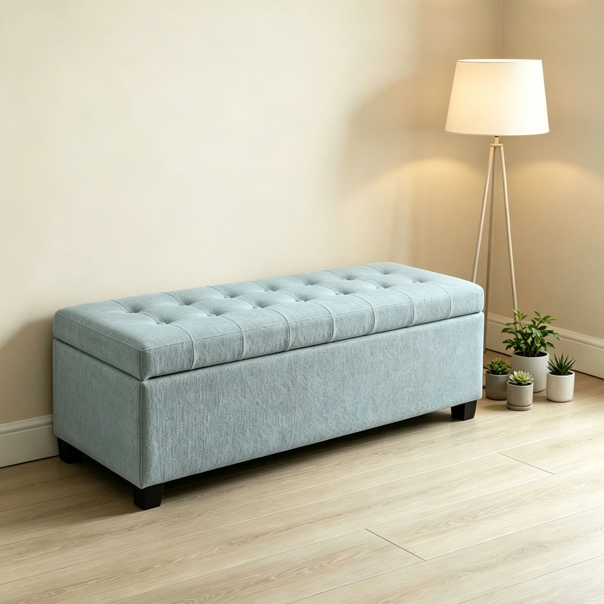 Elegant Tufted Storage Ottoman Bench - Image 13