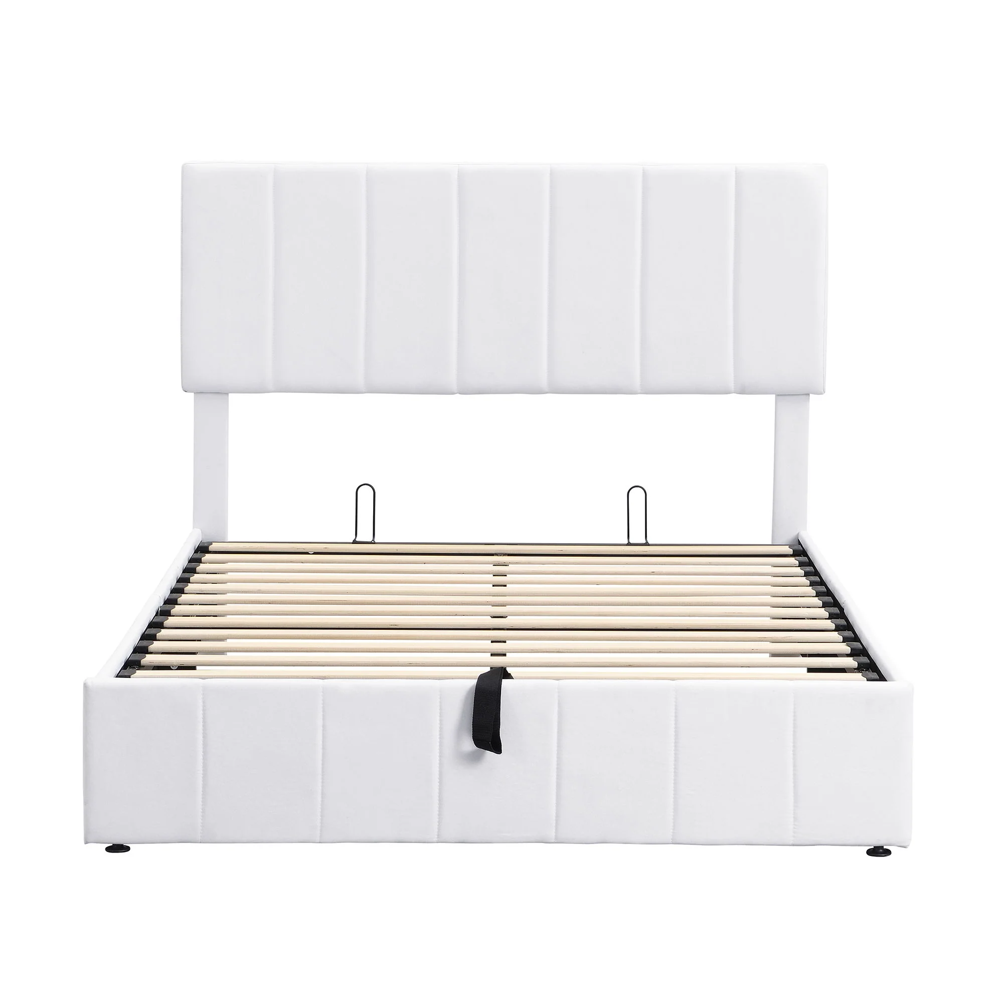 Elegant Upholstered Platform Bed With Hydraulic Storage System - Image 18