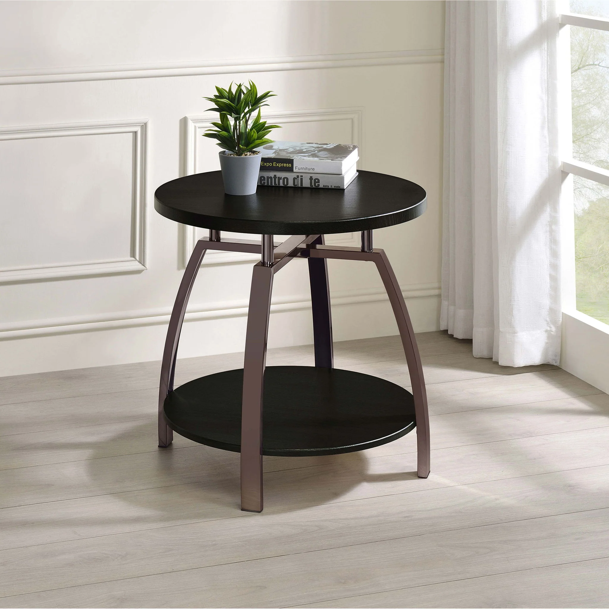 End Table With Center Shelf - Dark Gray - Image 3