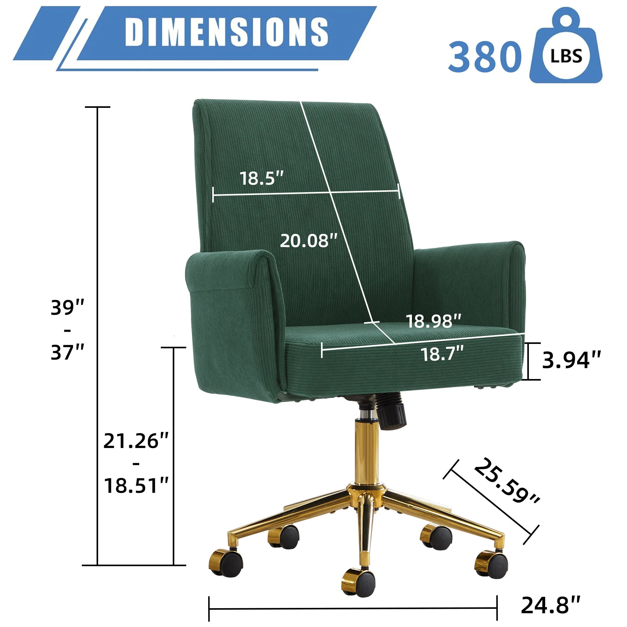 Ergonomic Mid Back Office Chair - Image 13
