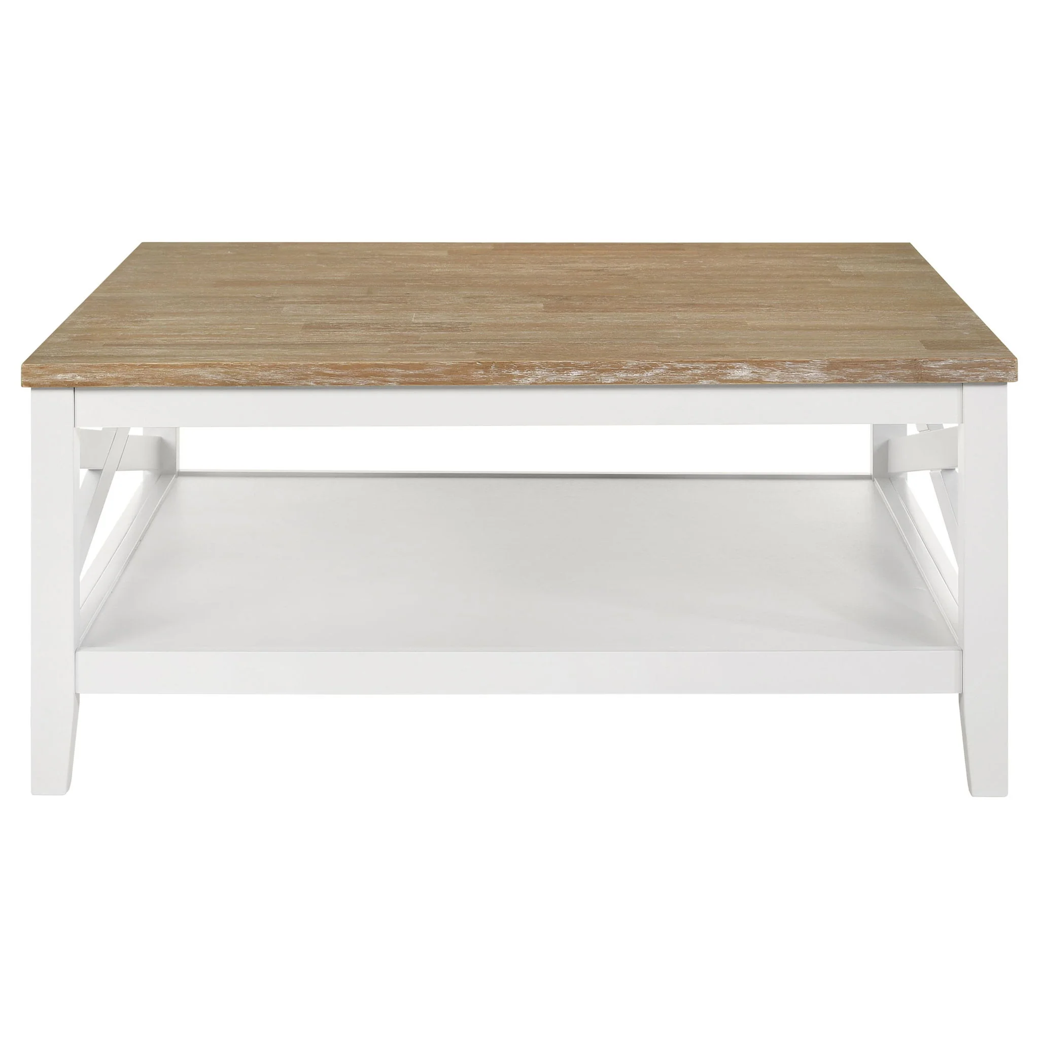 Evanston - Square Coffee Table With Shelf - White - Image 8