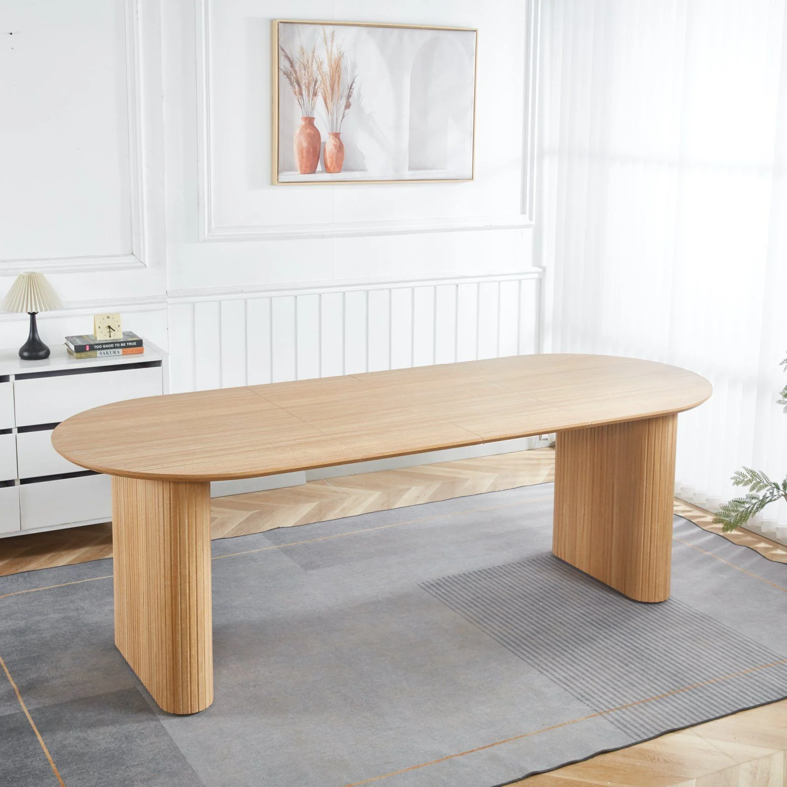 Extensible Dining Table, Suitable For 4 - 6 People - Oak - Image 3