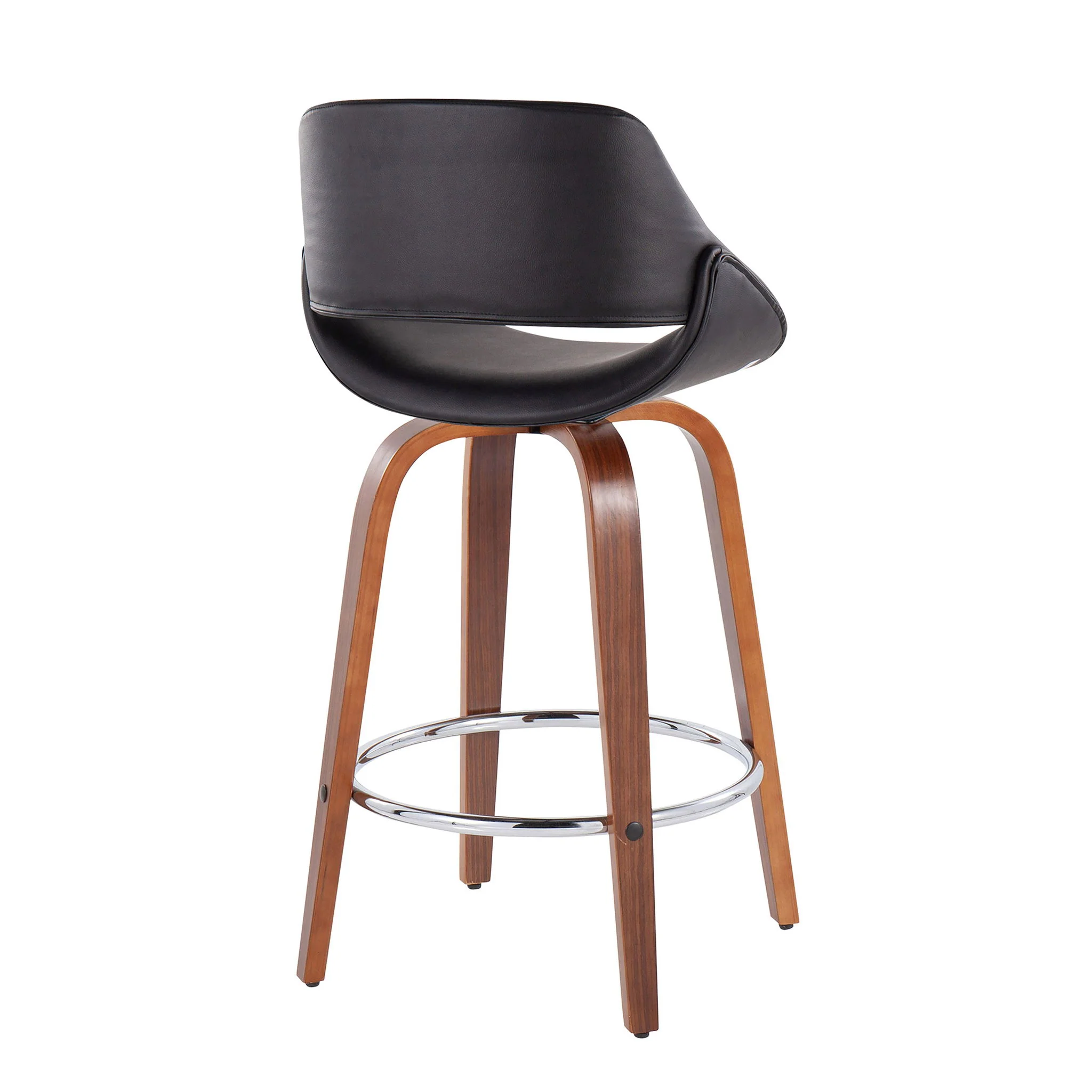 Fabrico - Mid Century Modern, Fixed Height Counter Stool With Round Footrest (Set of 2) - Image 24