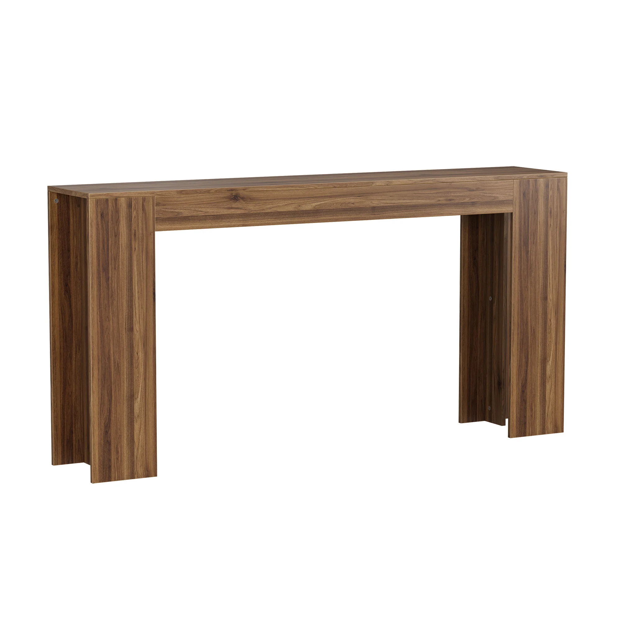 Farmhouse Style Extra Long Walnut Console Table - Image 2