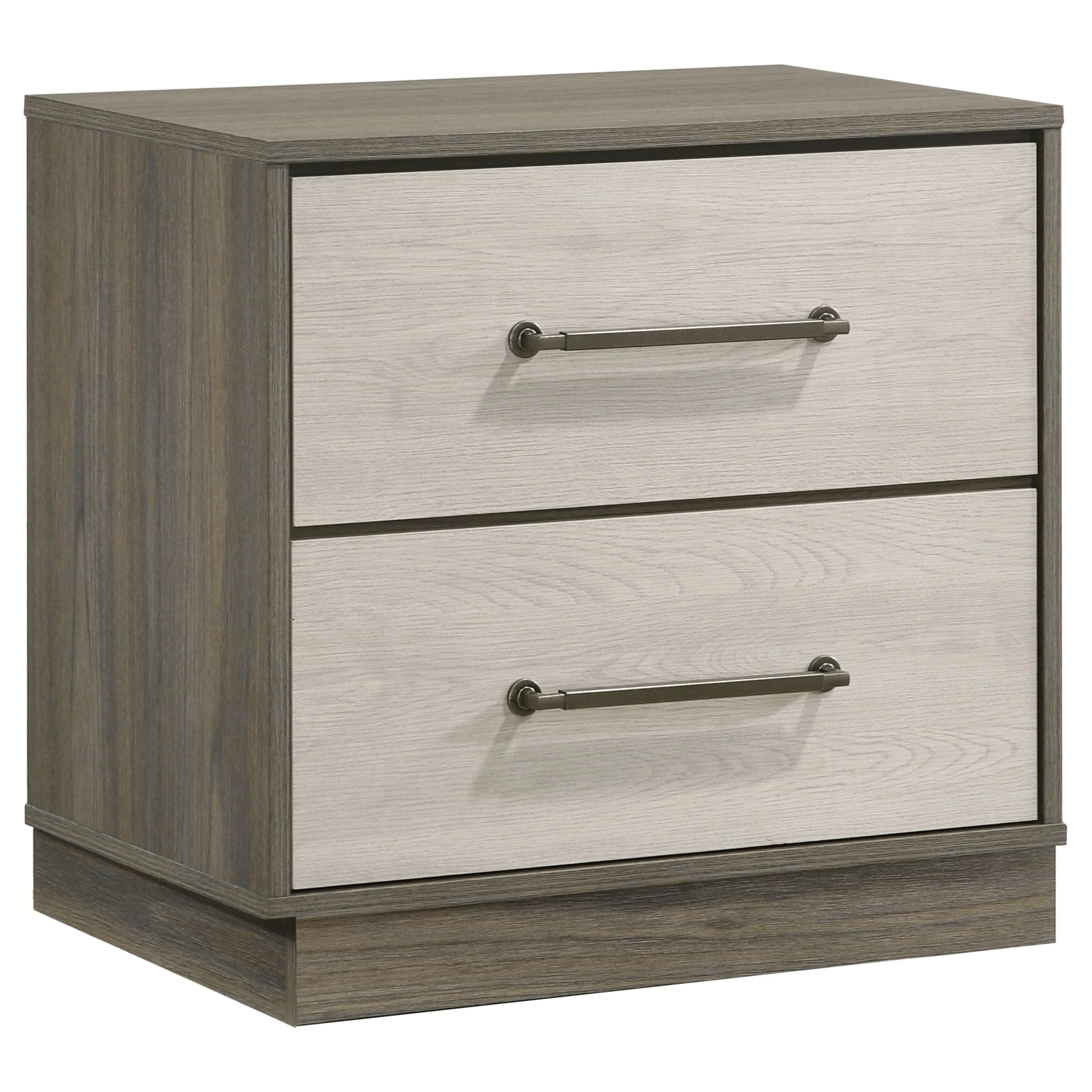 Fenwick 2-Drawer Nightstand, Grey Oak