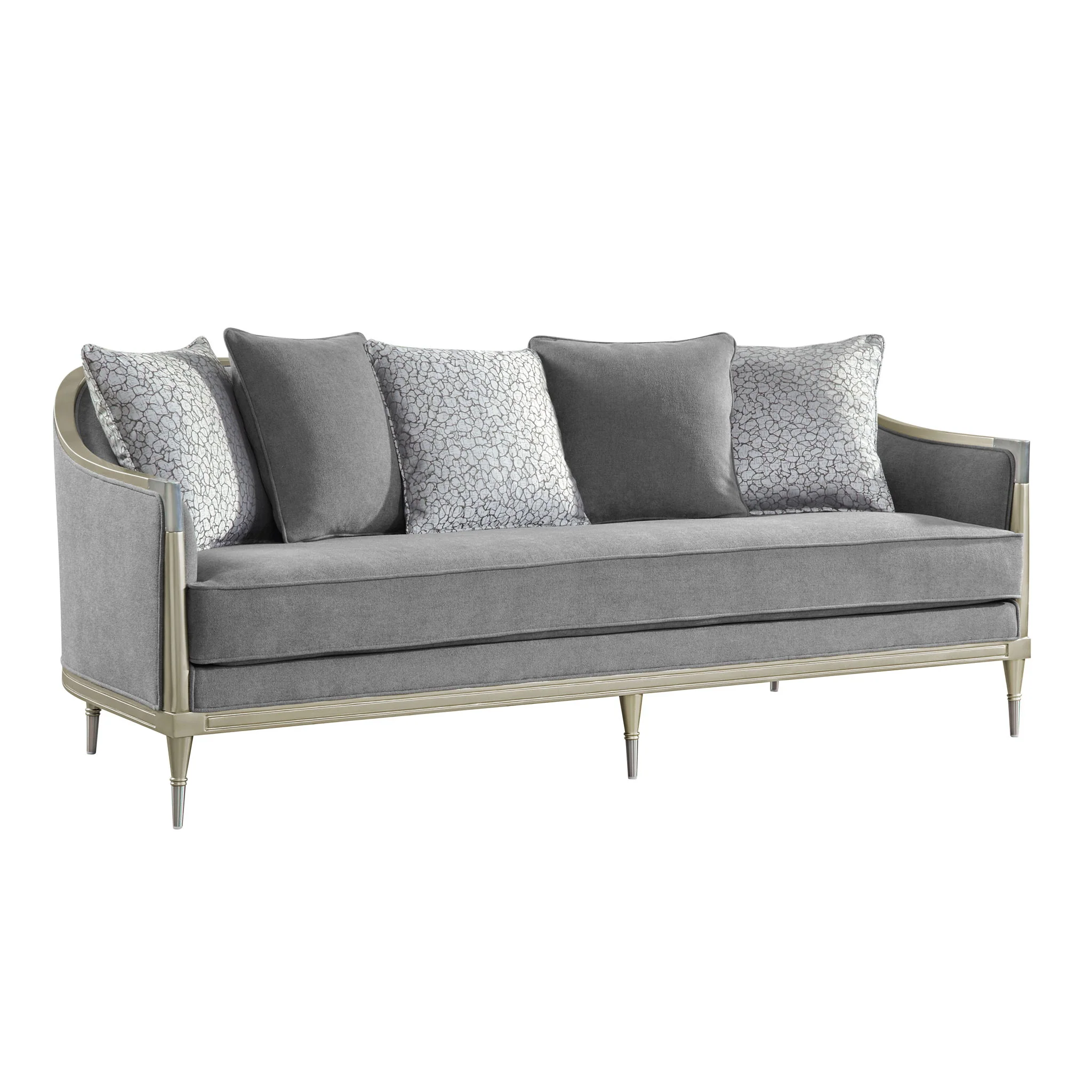 Fernando - Sofa With 5 Pillows - Champagne / Gray - Image 6
