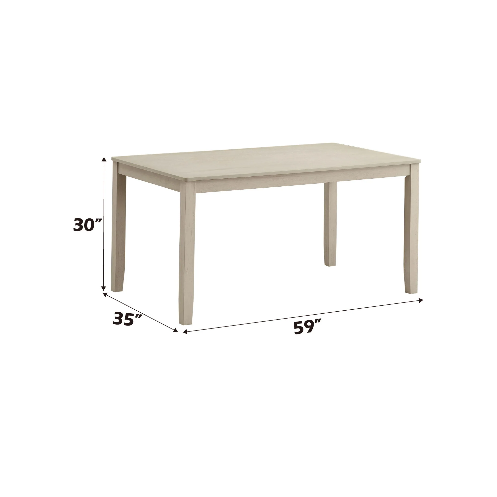 Ferris - 7 Piece Dining Set With Cross Back Chairs And Rectangular Table - Antique White - Image 8