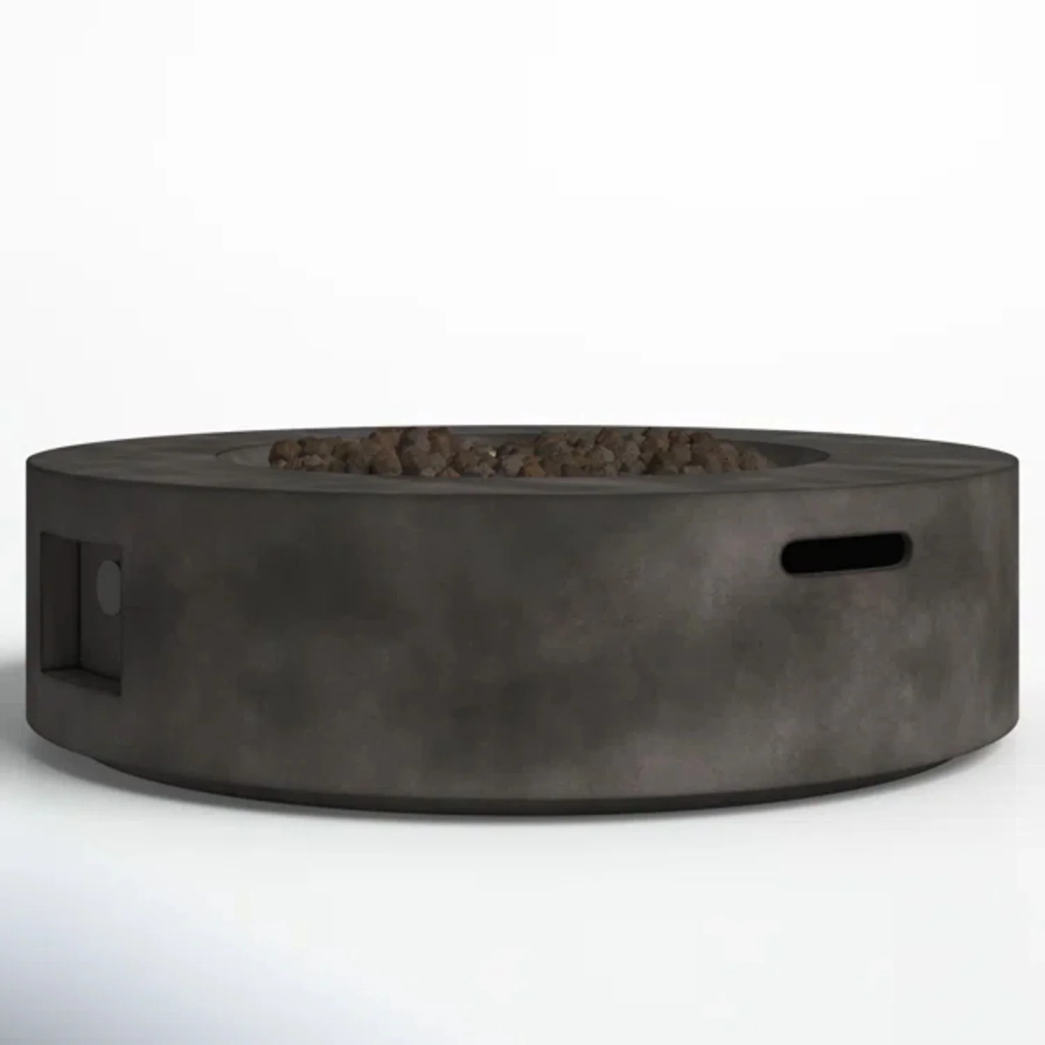 Fiber Reinforced Outdoor Fire Pit Table - Black / Gray - Image 2