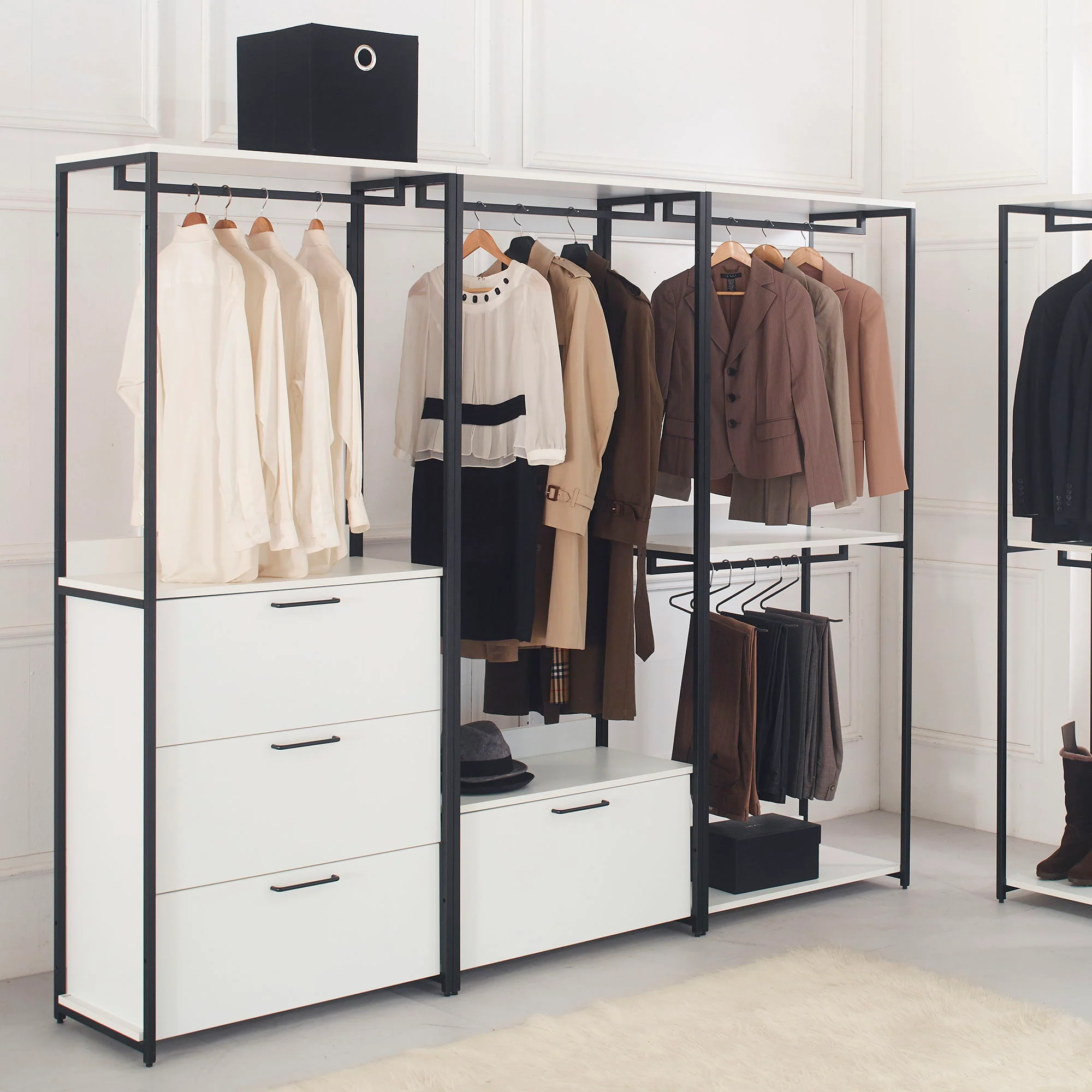 Fiona - Freestanding, Walk-In Closet System - White - Image 8