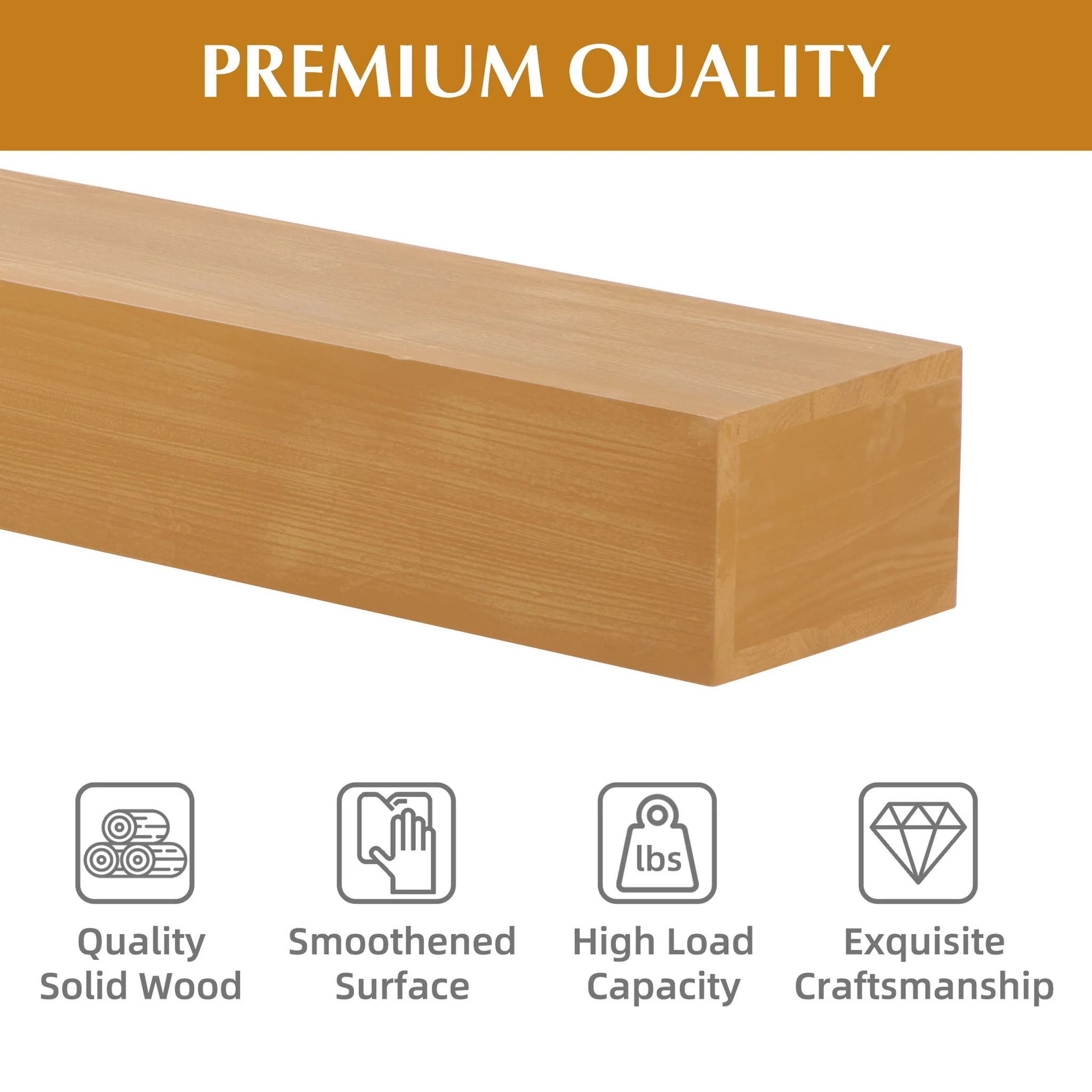 Fireplace Mantel Floating Shelf For Home Decor - Image 12