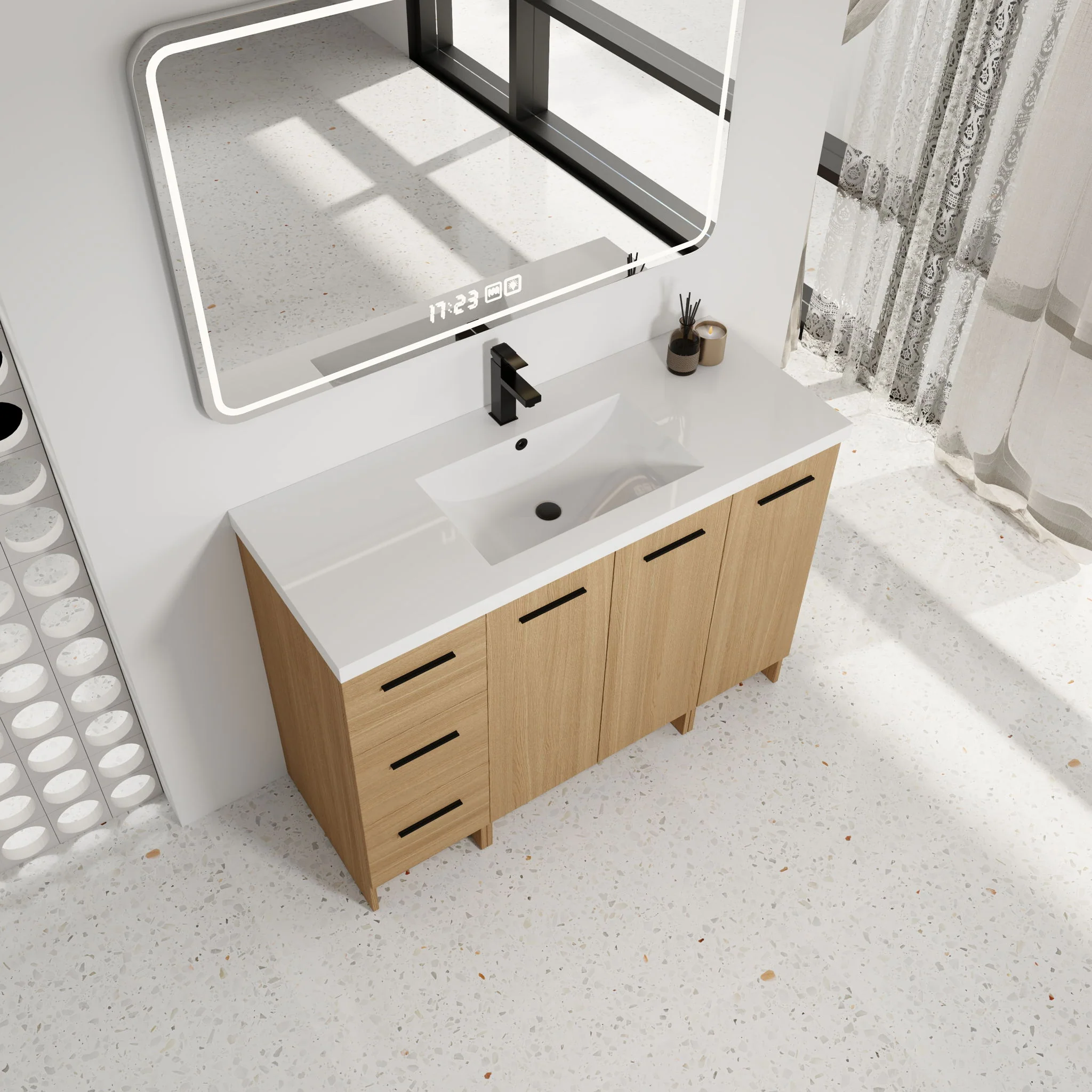 Floating Bathroom Vanity With Sink, Modular Cabinet - Image 5