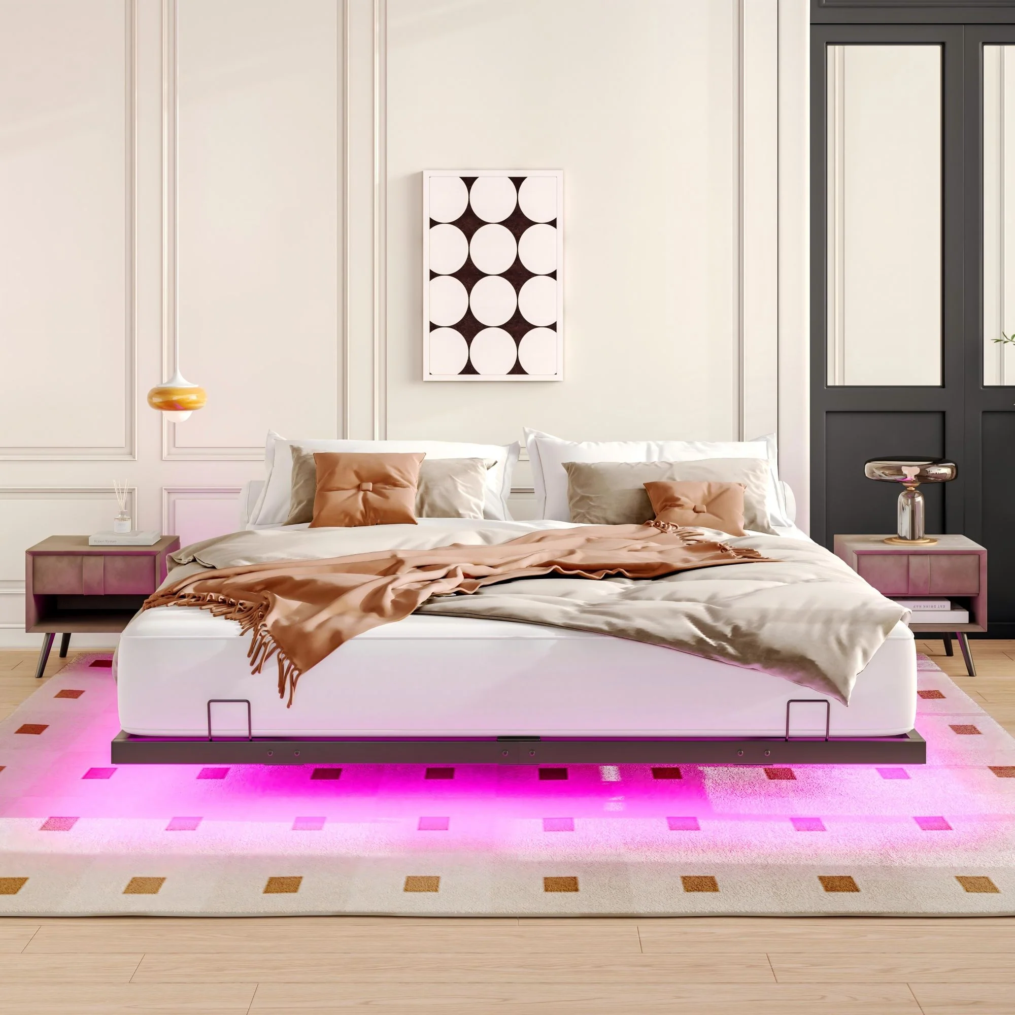 Floating Bed Frames With LED Lights - Image 3