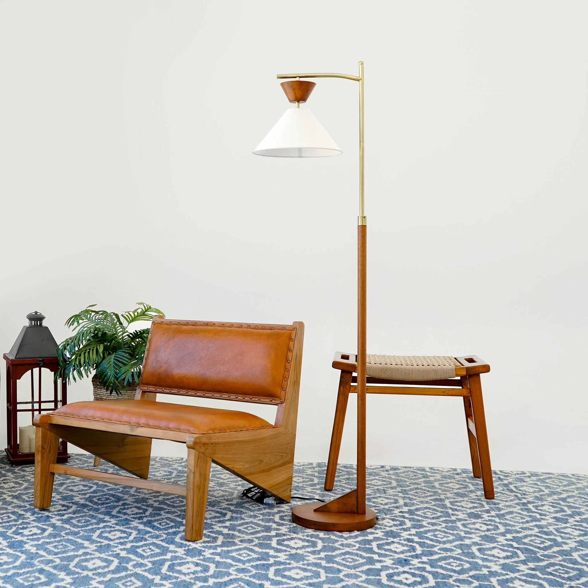 Floor Lamp, Standing Light For Living Room - Brown - Image 3