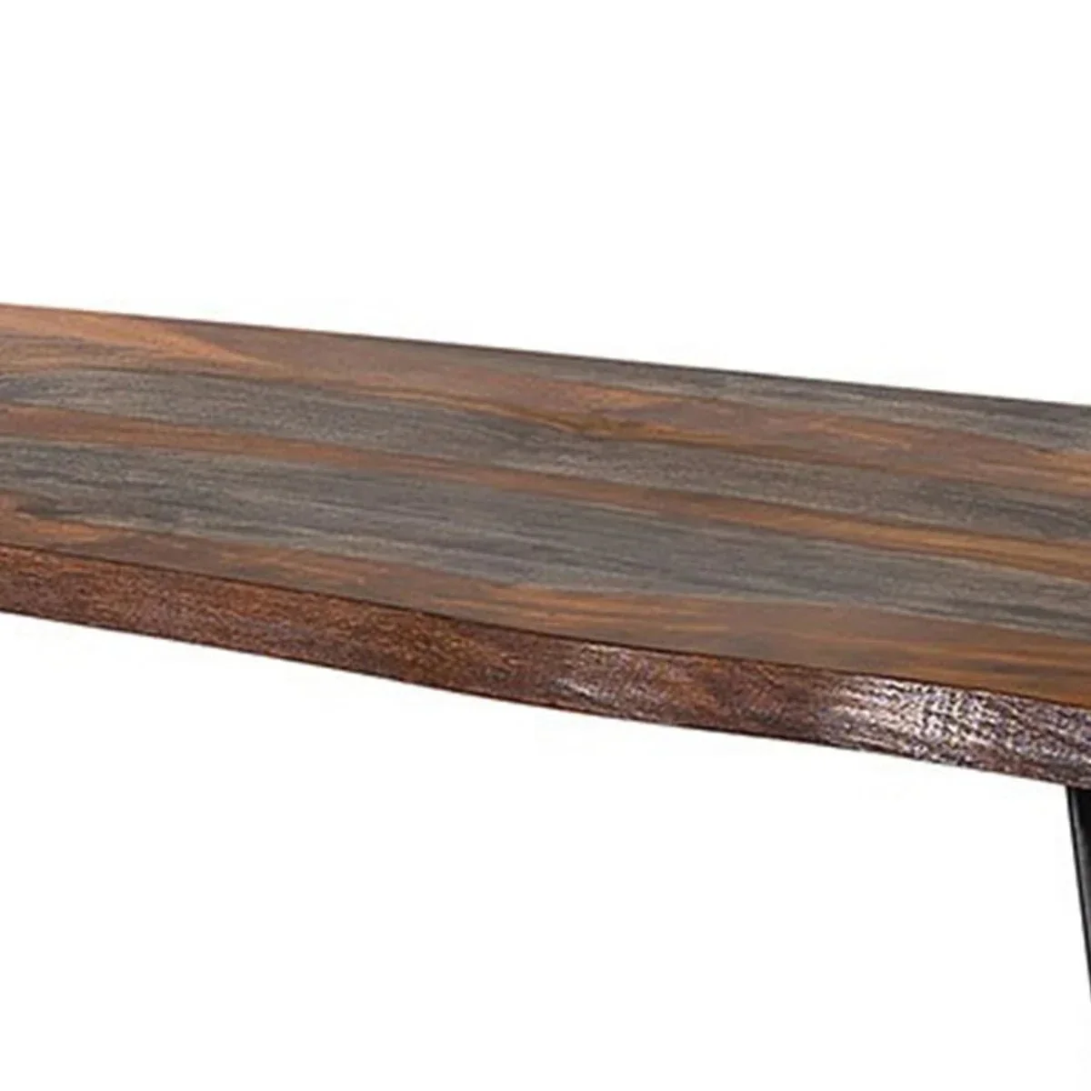 Folabomi Solid Wood Top Metal Base Dining Table - Image 3