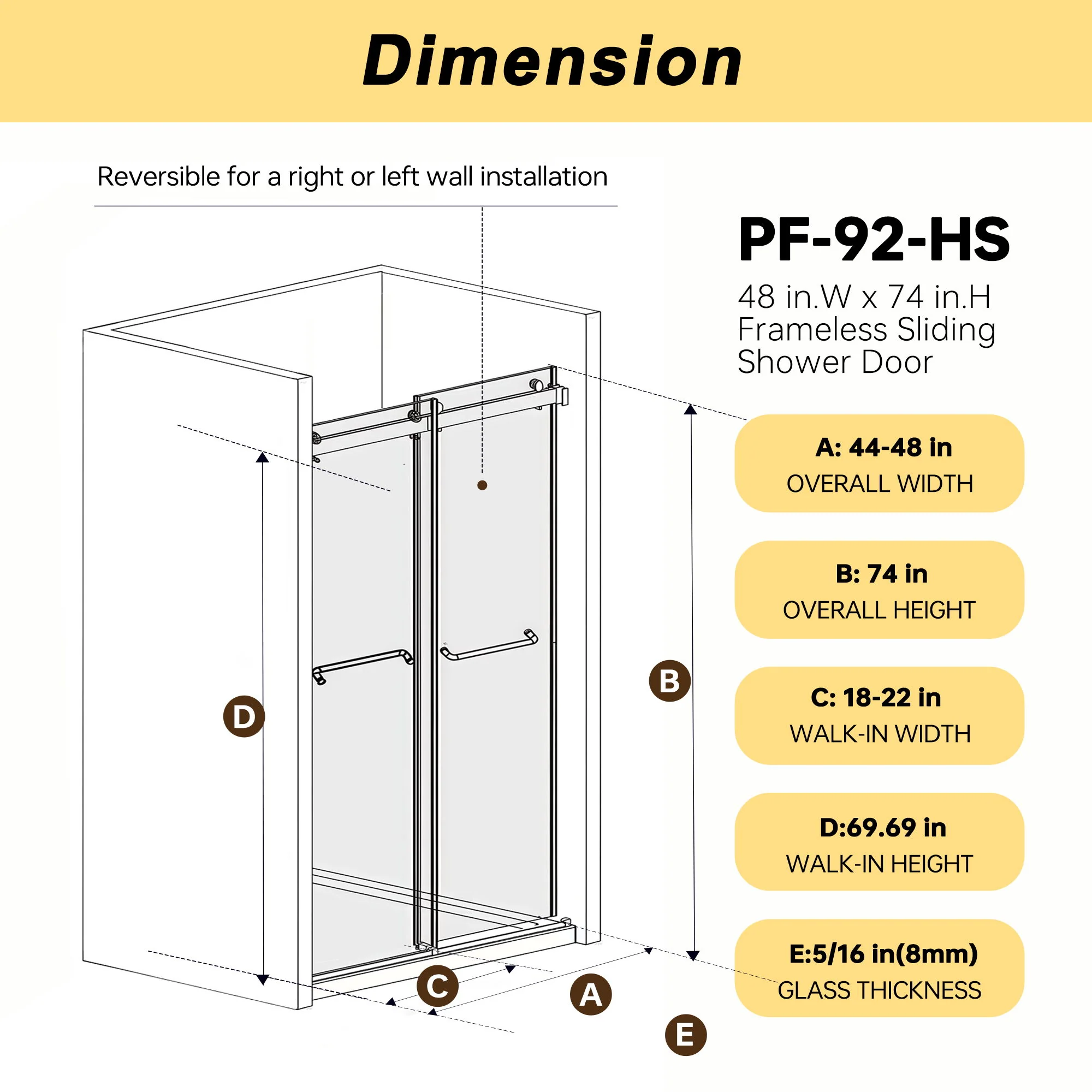 Frameless Double Sliding Shower Door - Image 28