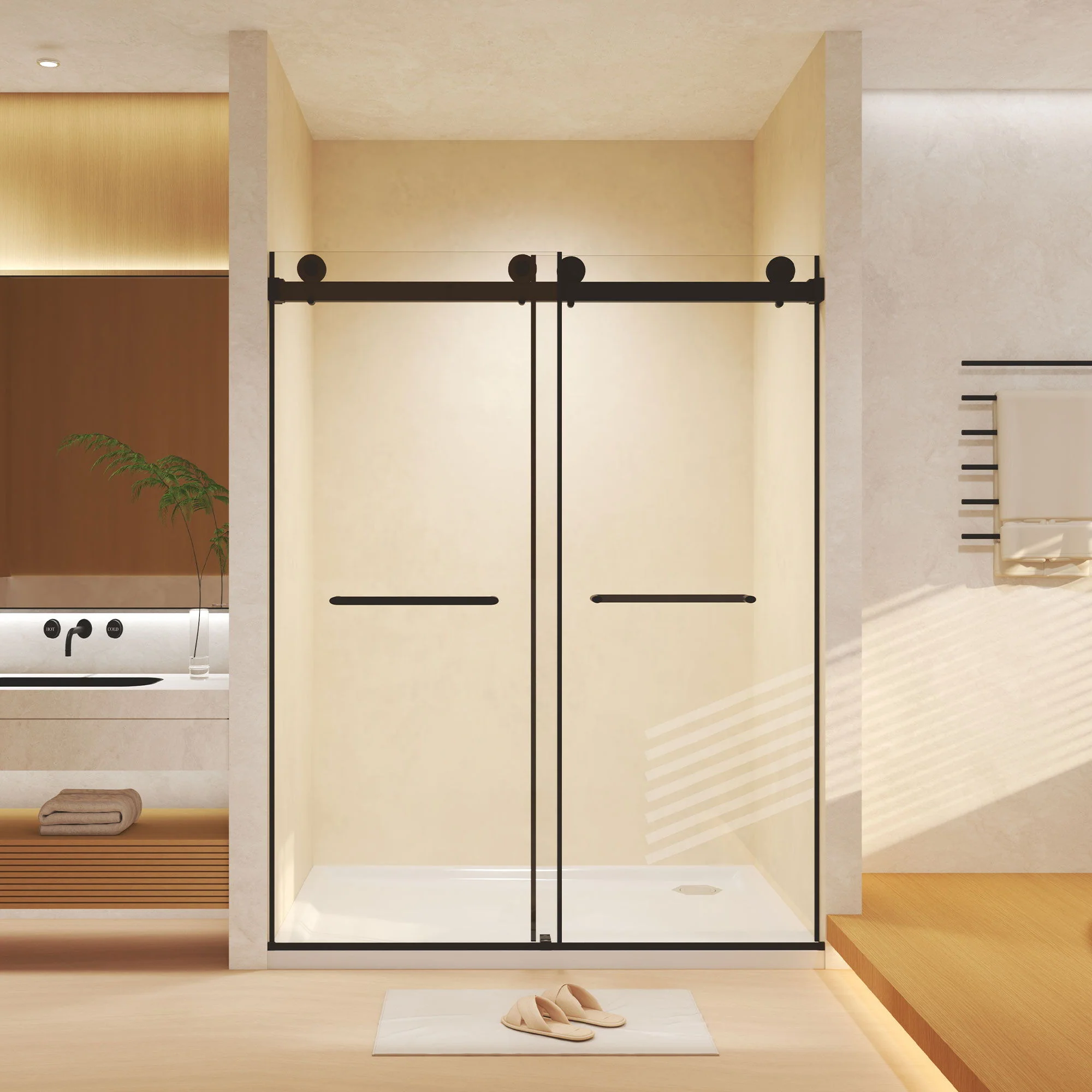 Frameless Double Sliding Shower Door - Image 29